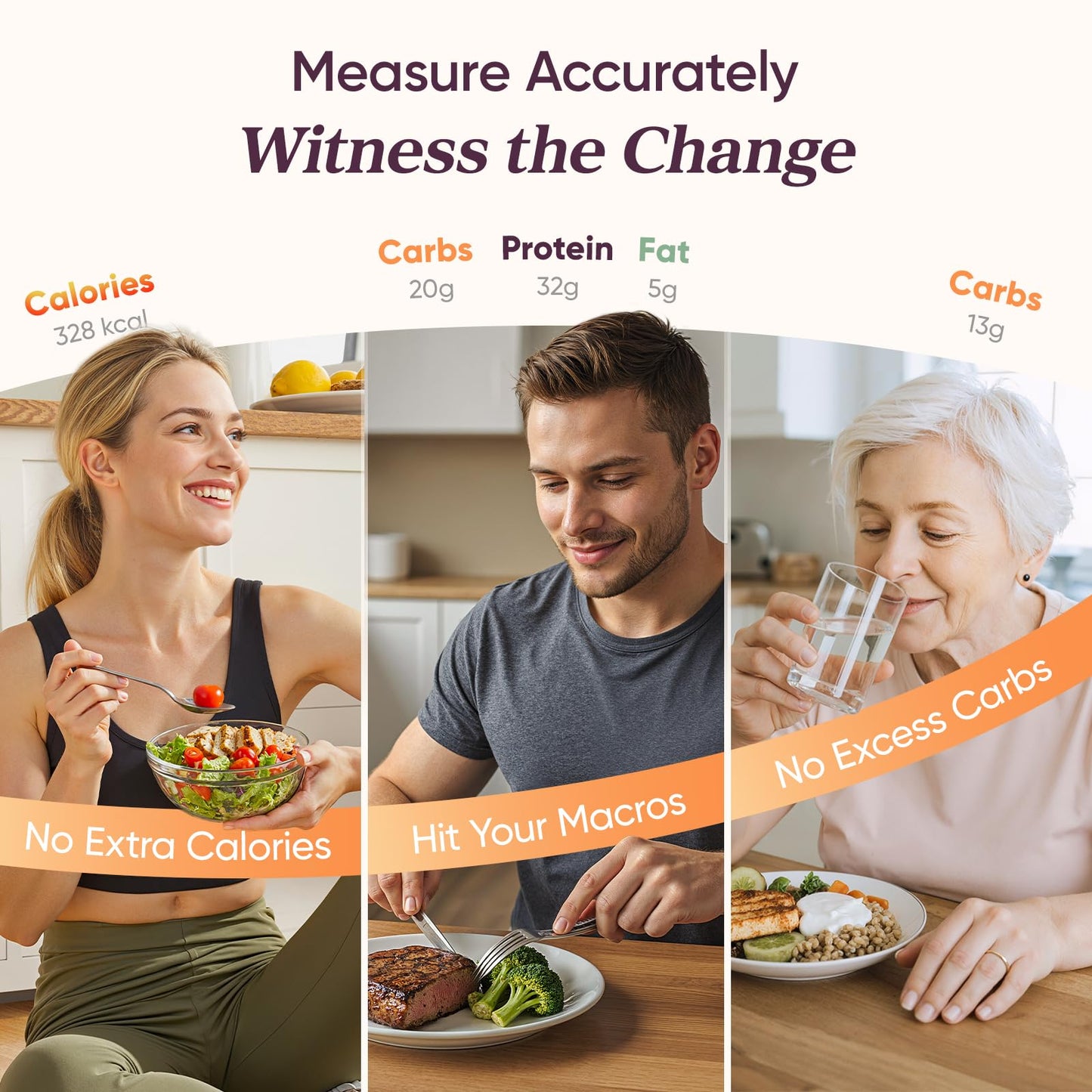 Cosori Smart Food Kitchen Scale with Nutritional Calculator, Free App for AI Scan, Calorie & Macro Tracking, Food Preload, On-Screen Nutrient Info, Personal Goals, Rechargeable, 11 lb / 5 kg