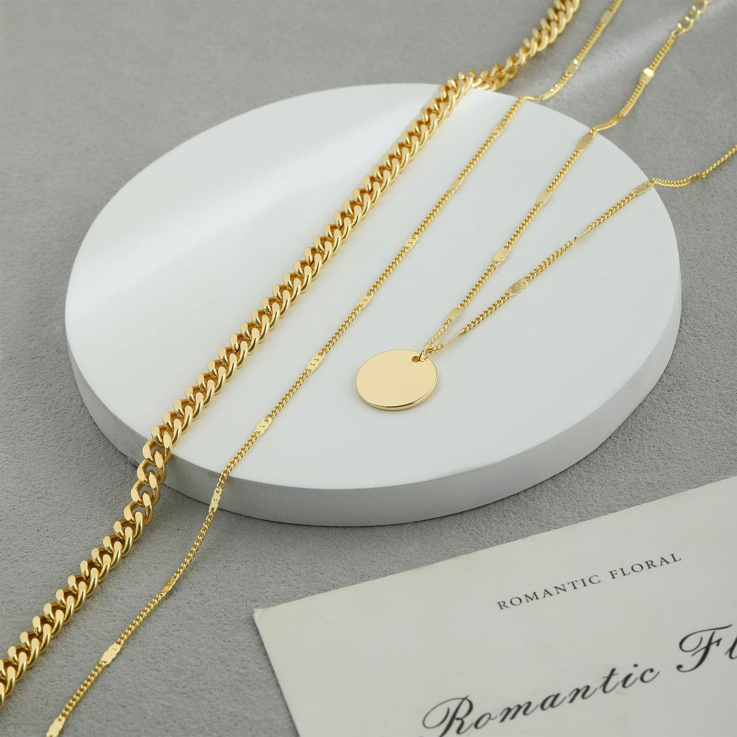 JECOMY 14K Gold Plated Layering Necklaces For Women Gold Necklace Set, Cuban Link, Snake Chain, Paperclip Layered Chains, Twisted Rope and Twisted Chain, Trendy Layering Necklace