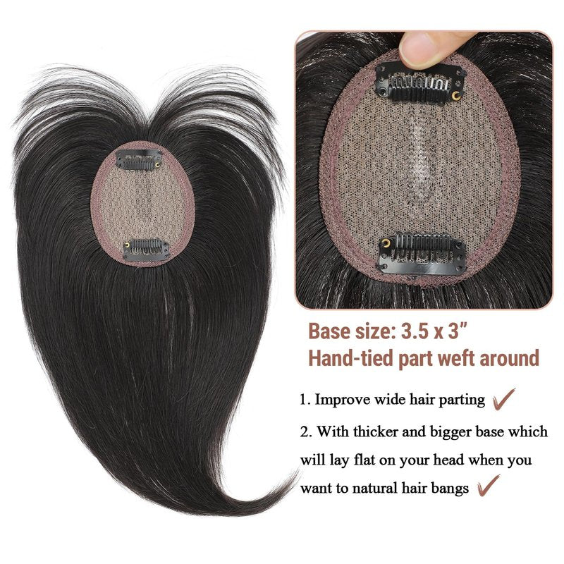 Molefi Clip in Bangs,100% Real Human Hair Clip on Bangs for Women 360 Cover Human Hair Topper with Bangs for Daily Use.