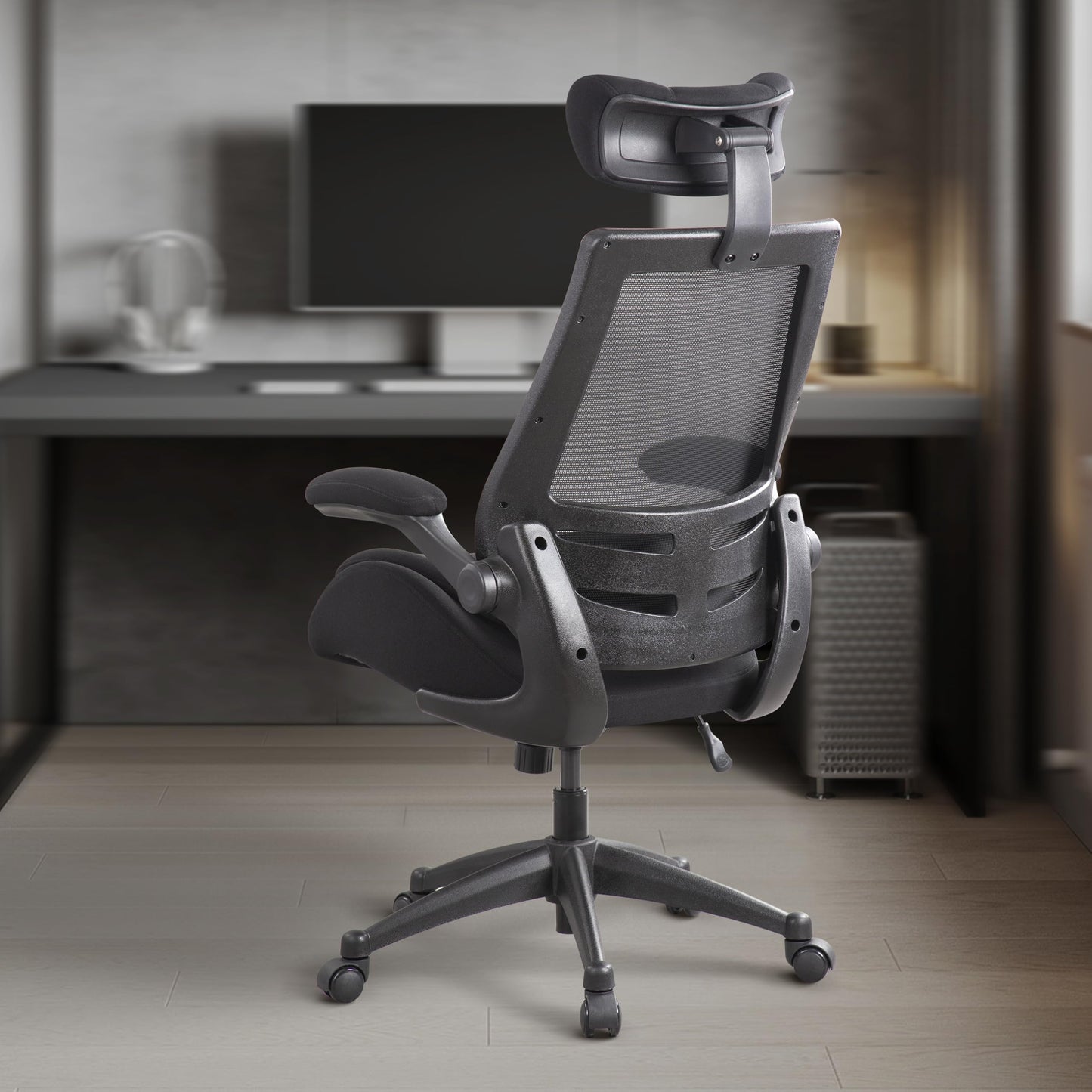 BOLISS 400lbs High Back Ergonomic Mesh Computer Office Desk Chair with Super Soft Adjustable Arms Molded Foam Double Seat Cushion Lumbar Support(Black)