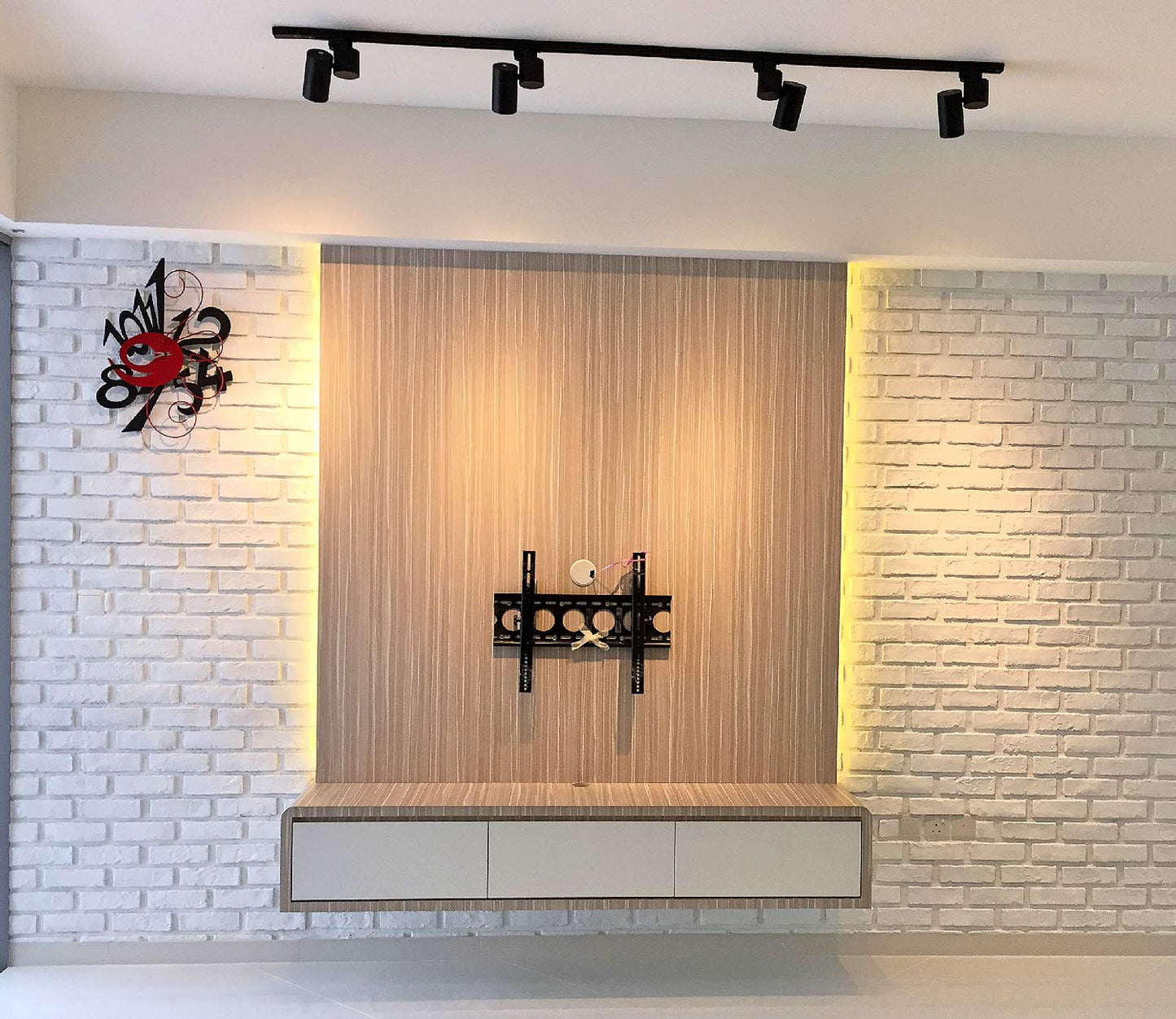 3D Brick Wall Panels Faux Bricks Tile for Church Wall, Dining Room, Office Room, Outdoor Stucco Walls, Siding to Cover The Chimney (NL, Matte White)