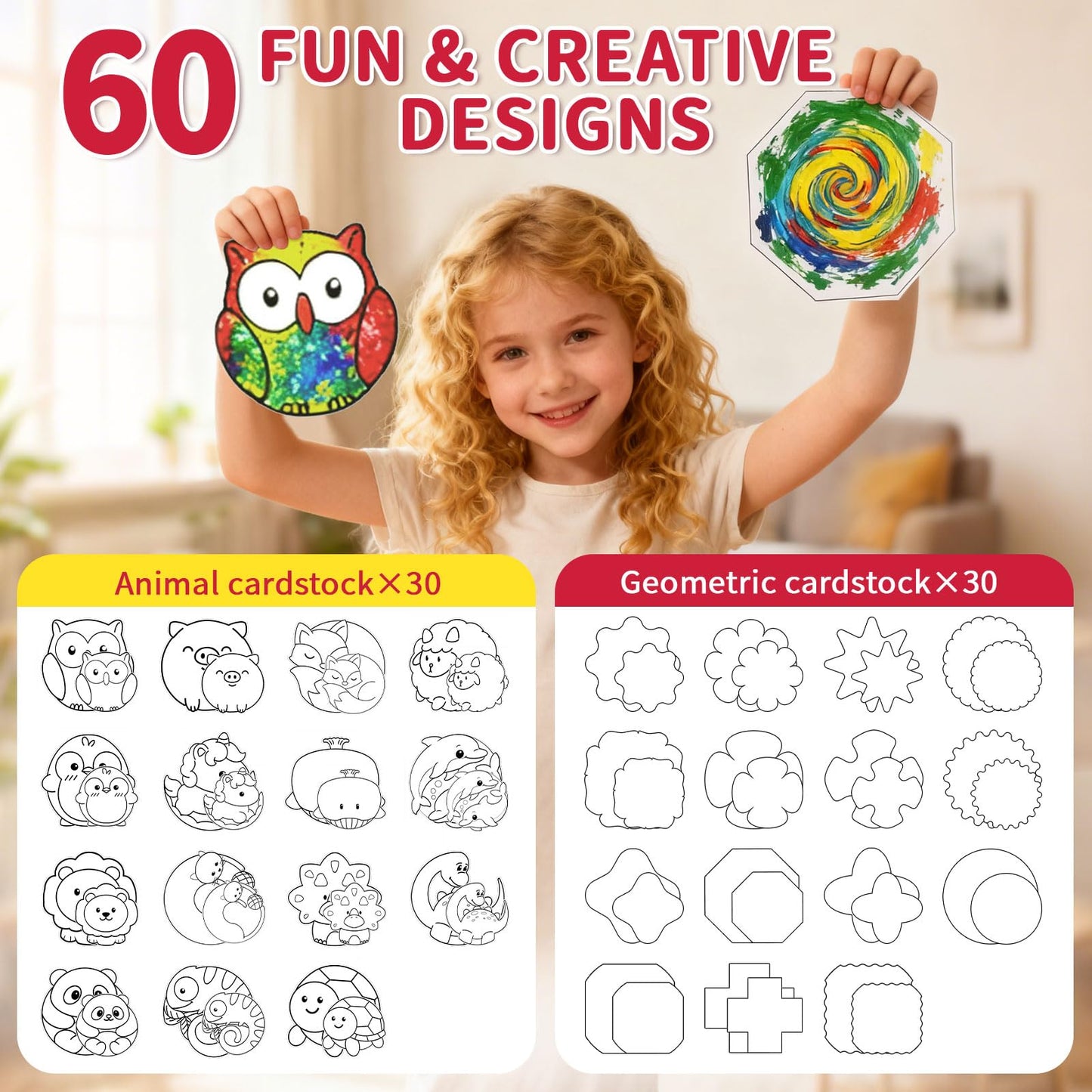 Oeasic Unicorn Spin Art Machine for Kids, Dual Rotation Painting Spinner Arts and Crafts with 60 Design Cards, Art Supplies for Kid Set, Birthday & Christmas Gift for Girls Ages 4 5 6 7 8 9 10 11 12