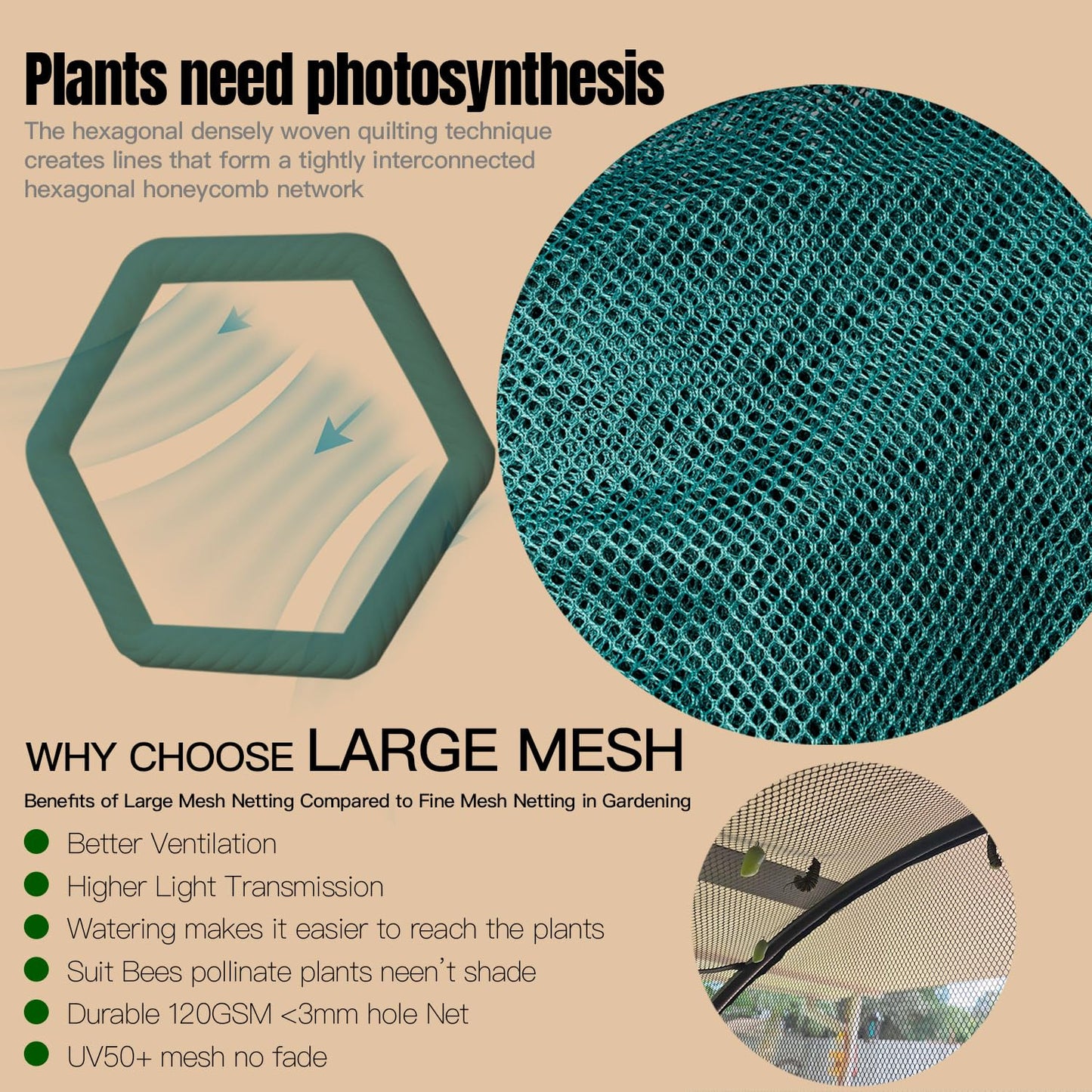 Poray Large Tunnel 8.2'x4' Plant Netting Cover, 6FT Tall Crop Cage Tomato Netting,Pest Guard Cover for Vegetables &Fruits,Durable Gardening Net for Plant and Animal
