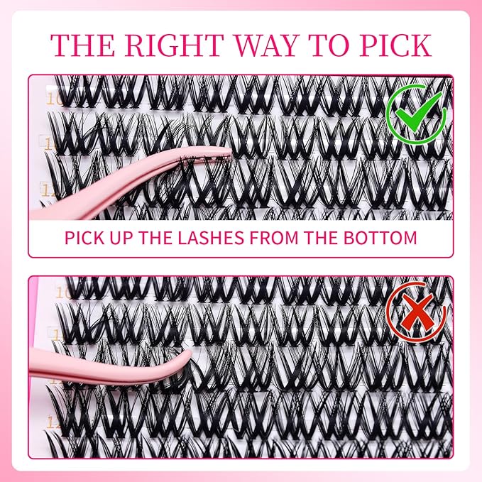 RITALASH Cluster Lashes DIY Lash Clusters Eyelash Extensions Wispy Lash Extension False Eyelashes Thin Invisible Lash Band Individual Lashes (WL2-5,10-18mm)