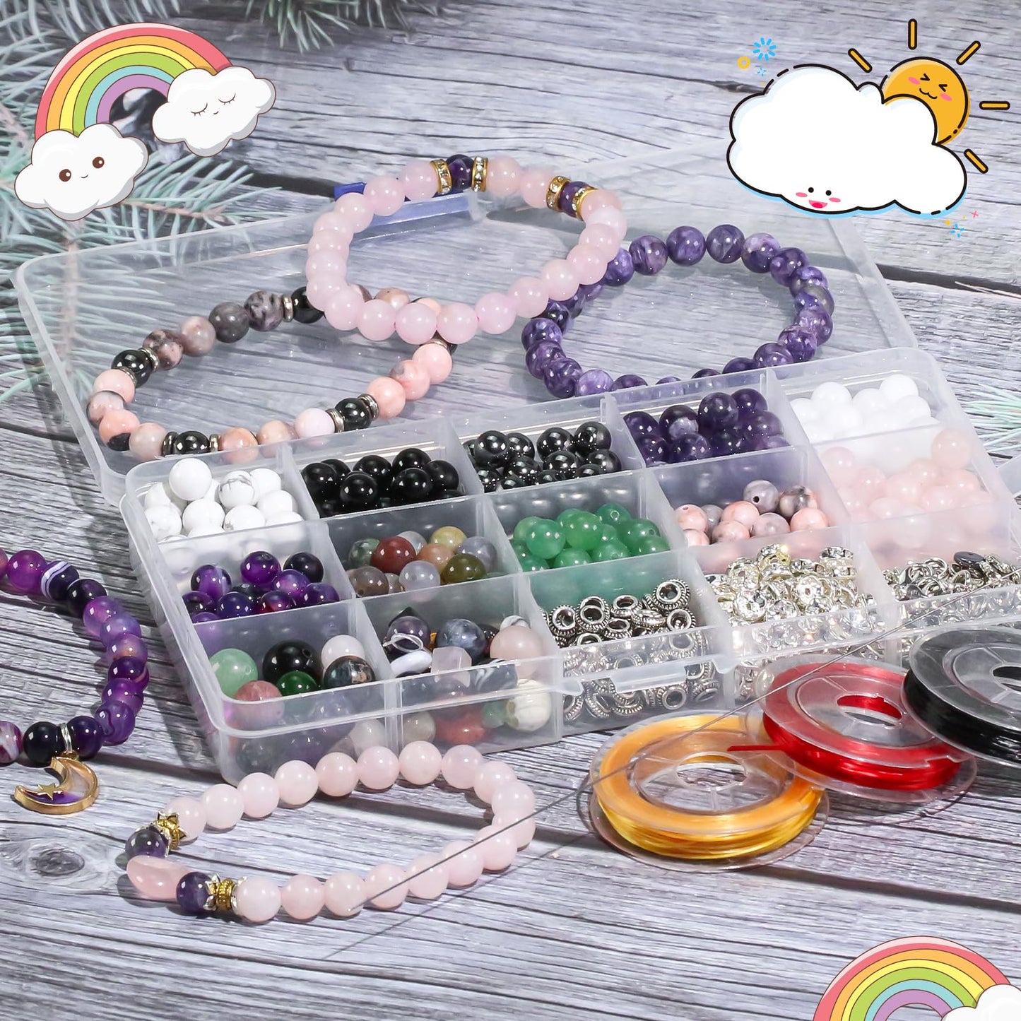 10mm Natural Gemstone Round Black Obsidian Loose Beads for Jewelry Making Bracelets Necklace Earrings Art Craft (35-38pcs/strand)
