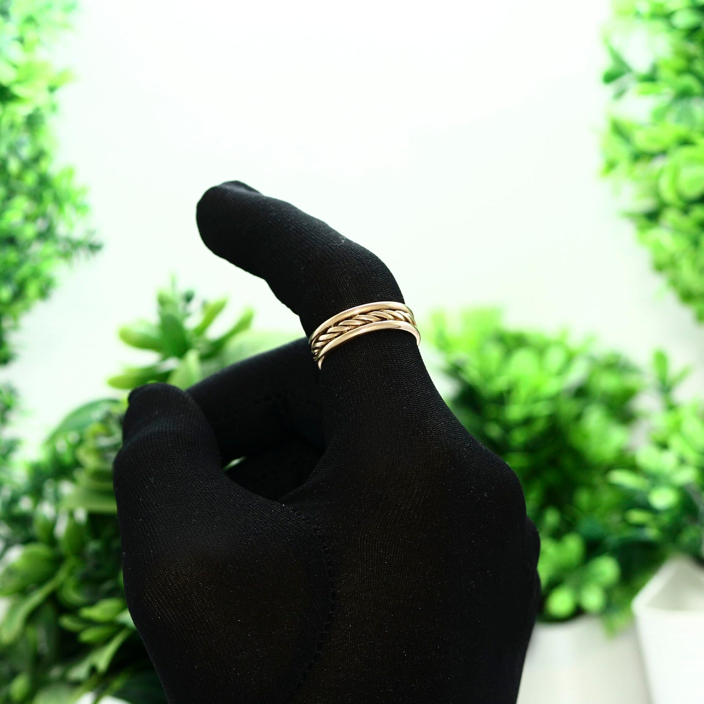 Krishnaa Jewels Pure Copper Classic HandCrafted Band Ring Gift Jewelry for Men and Women (12.5)