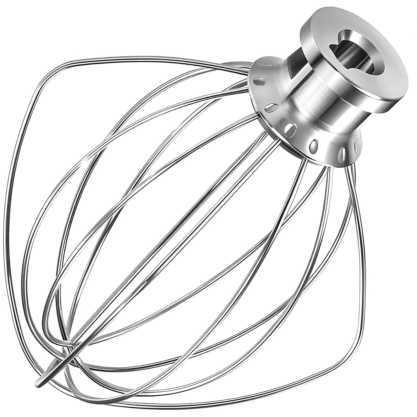 Stainless Steel Whisk Attachment Fits KitchenAid, 6 Wire Whip for 4.5 5 Quart KitchenAid Tilt-Head Stand Mixer，K45WW Kitchen Aid Accessories and Attachments Replacement Parts, Dishwasher Safe