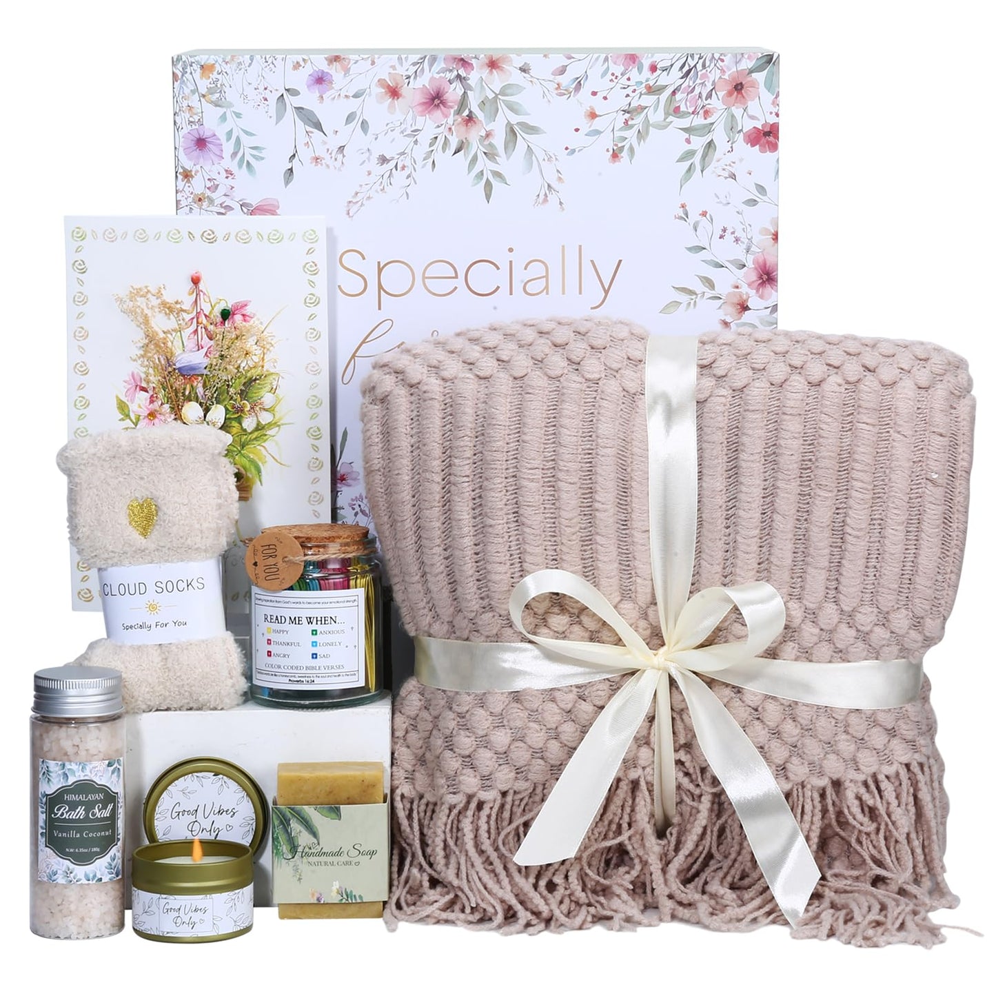 Mother’s Day & Birthday Gift for Women – Luxury Self Care Spa Gift Basket, Get Well Soon Care Package, Thinking of You Sympathy Gift for Mom, Friend, Her