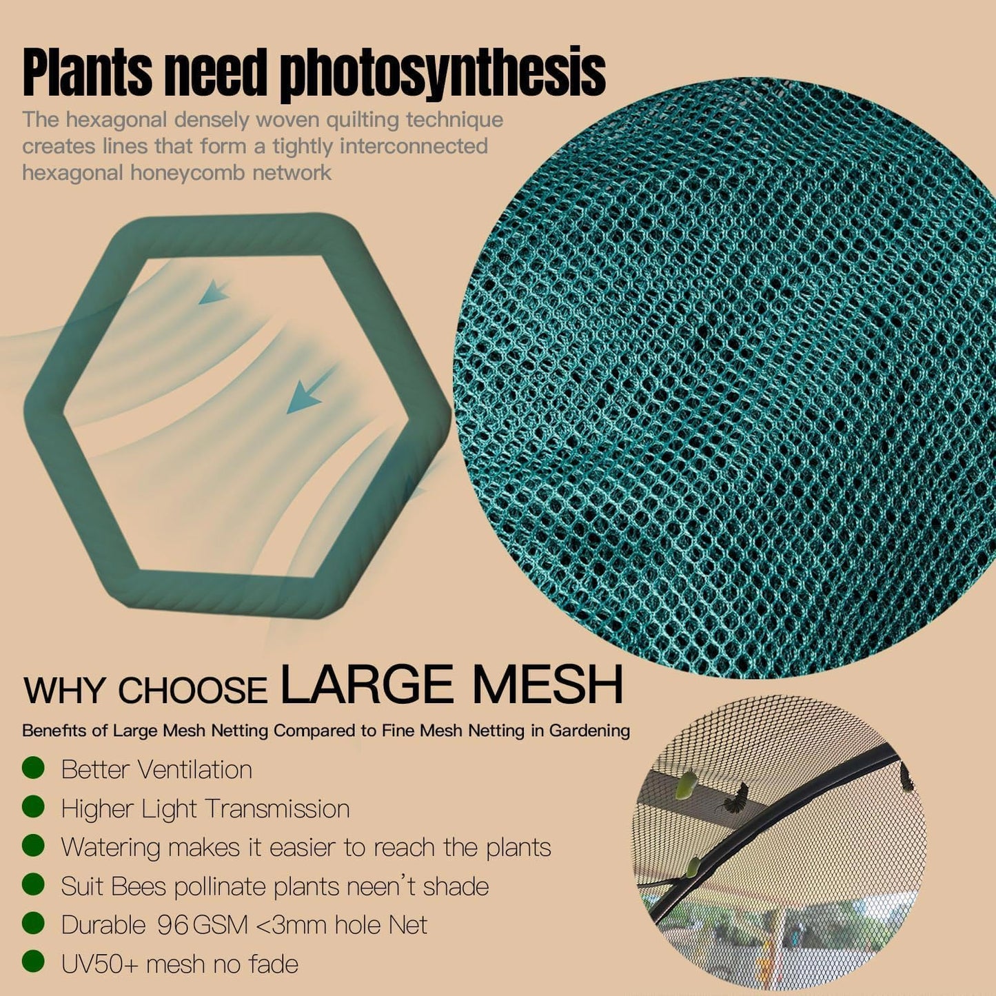 Poray Large 5.3x2.6FT Plant Netting Cover, Pop up Tunnel Crop Cage Gardening Net,Pest Guard Cover for Vegetables &Fruits,Durable Gardening Net for Plant and Animal
