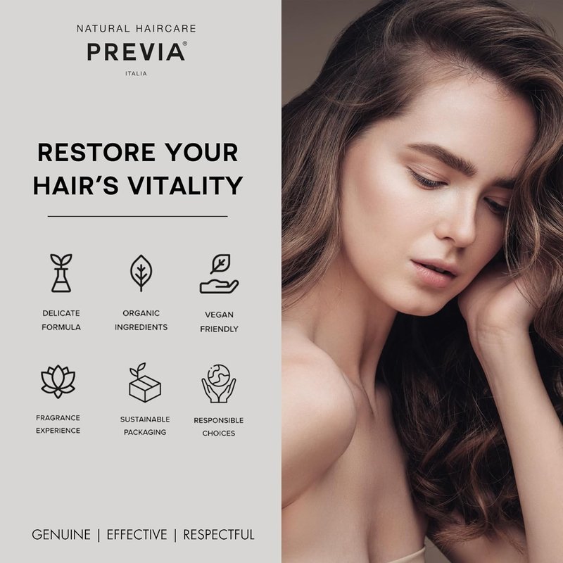 PREVIA Taming Conditioner - Deep Smoothing Hair Treatment for Dry Hair | Vegan, 250ml