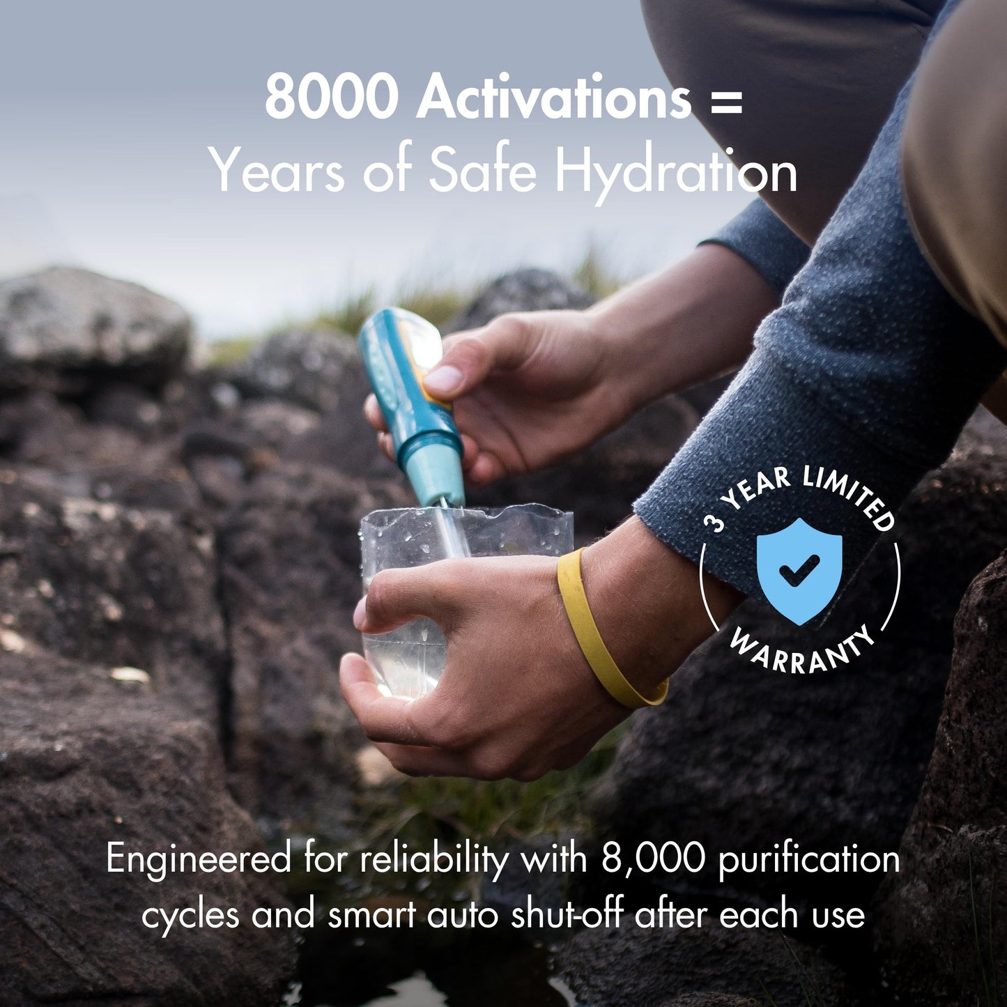 Katadyn Steripen Ultra Portable UV Water Purifier – Rechargeable 2200mAh Battery, Eliminates 99.99% Microorganisms, Fast Water Treatment for Hiking, Camping & Travel
