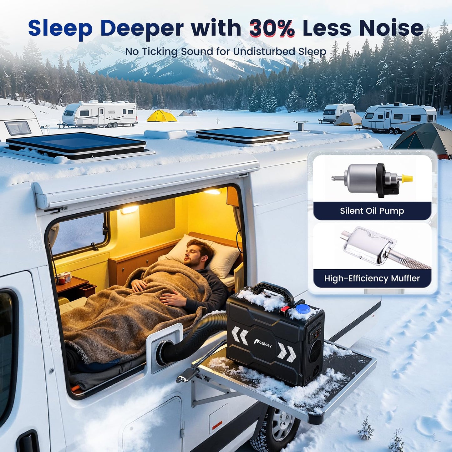 8KW Diesel Heater, 6L Toolbox 2S Plus Portable Diesel Air Heater All in One 110V/12/24V with App Control, Wireless Temperature Sensing and Altitude Mode for RV Garage Camper