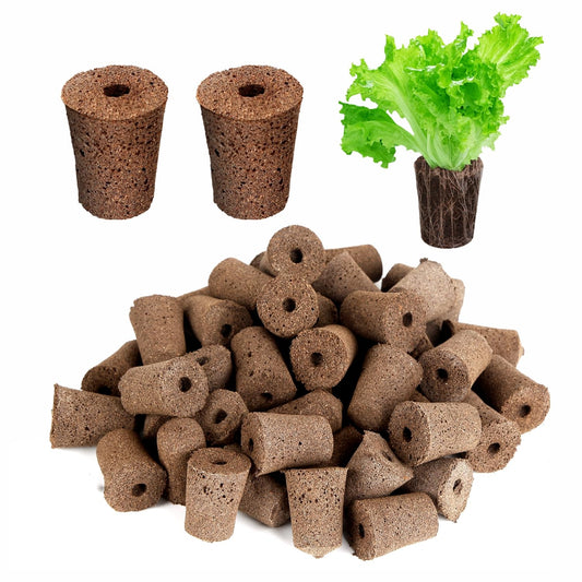 70 Pack Grow Sponges, Starter Plug for Seeds or Cuttings, General Hydroponics Rapid Rooter Plugs for Seedling Herbs Lettuce Vegetable Flower, Great for Soil or Hydroponics Growing System (Cylinder)