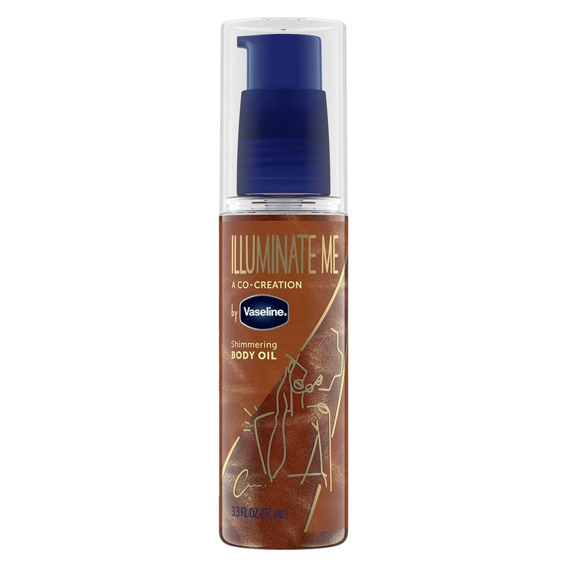 Vaseline Intensive Care Cocoa Radiant For Glowing Skin 3 Count Body Gel Oil Body Oil & Illuminate Me Shimmering Body Oil Created for Melanin Rich Skin