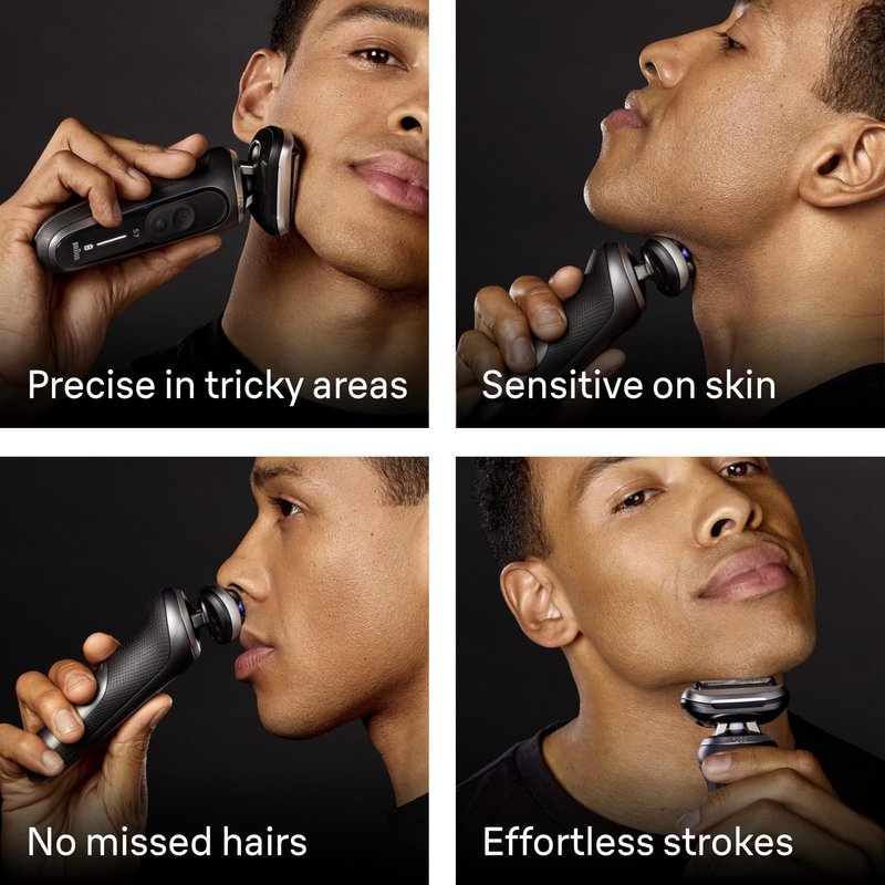 Braun Electric Shaver for Men, Series 7 7171cc, Wet & Dry Shave, Turbo & Gentle Shaving Modes, Waterproof Foil Shaver with Precision Trimmer, Space Grey