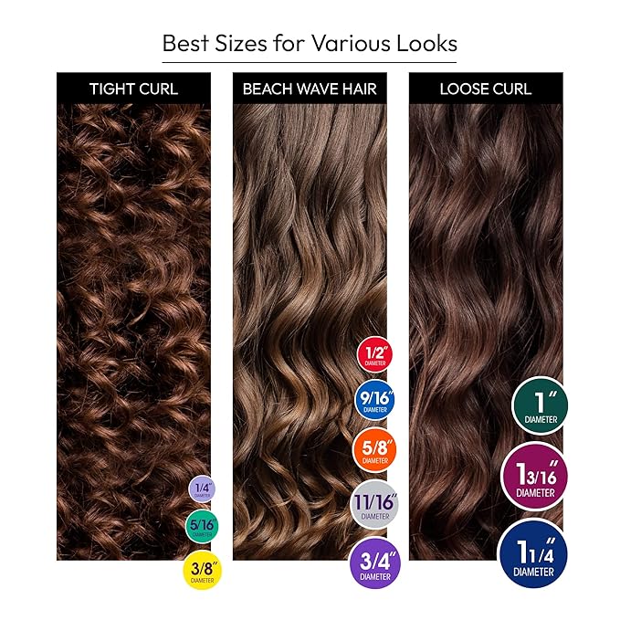 Red by Kiss Flexi Rods - Heatless Hair Curler for 90S Glamorous Bouncy Curls Beach Waves, No Slips, Sleep Styler (7" Length, 5/8" Diameter)