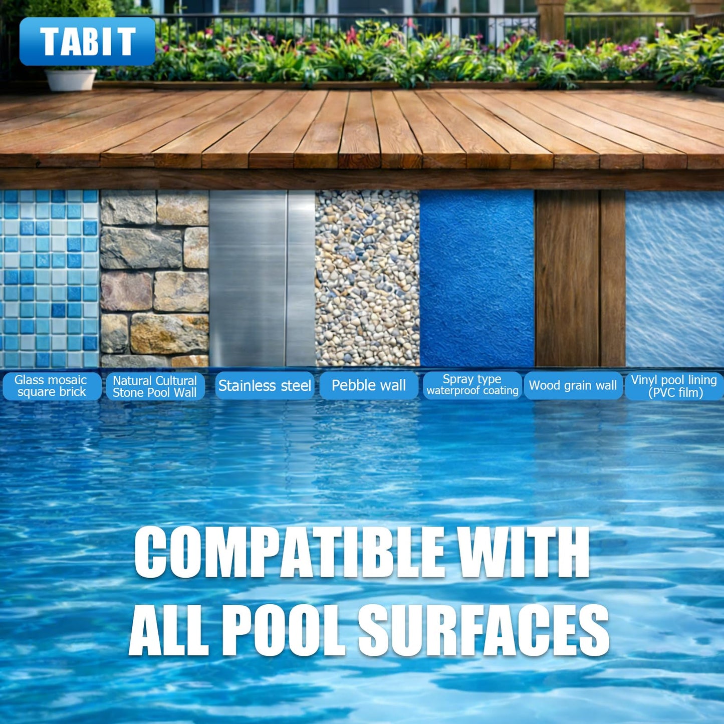 TABIT 3" Chlorine Tabs, 3 Inch Chlorinating Tablets 5 lbs for Swimming Pool, Spa and Hot Tub, Slow Dissolving