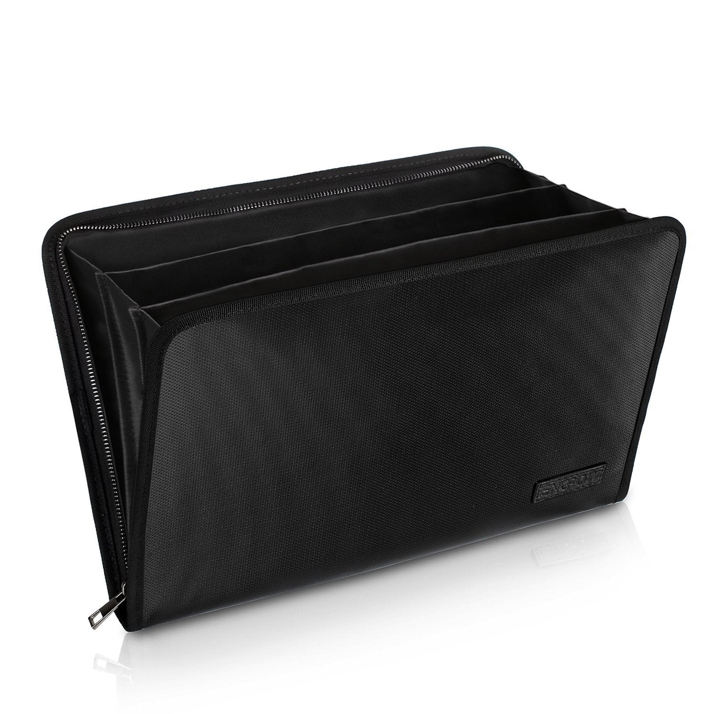 ENGPOW Fireproof File Folder Fireproof Fire and Water Resistant Money Document Bag with A4 Size 13 Pockets Zipper Closure Non-Itchy Silicone Coated Portable Filing Organizer Pouch(14.3" x 9.8")