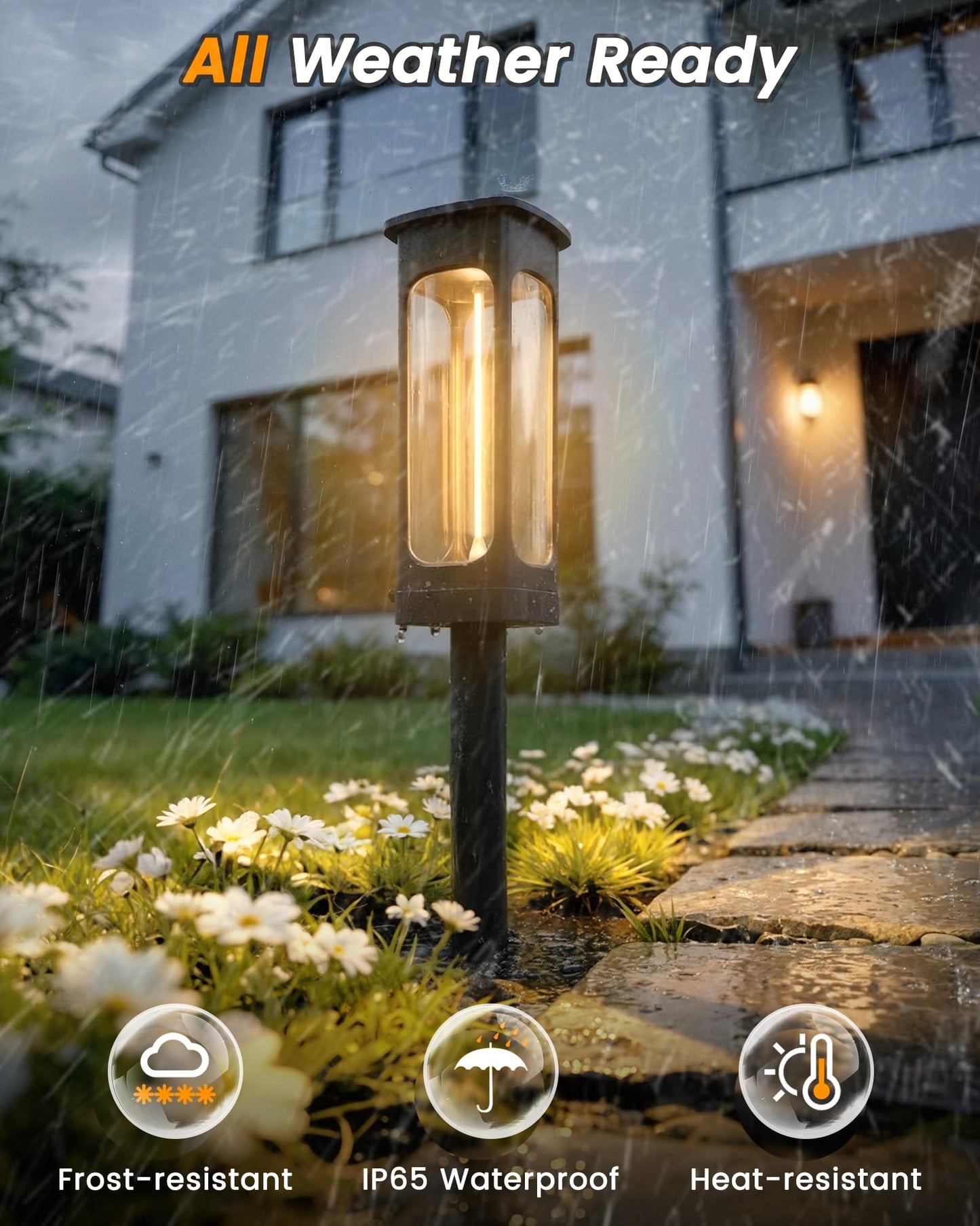 VOLISUN Solar Pathway Lights,8 Pack LED Solar Lights Outdoor Waterproof, Landscape Lighting,Warm Color Solar Path Lights,Landscape Lights,Solar Garden Lights for Yard Lawn Driveway Walkway