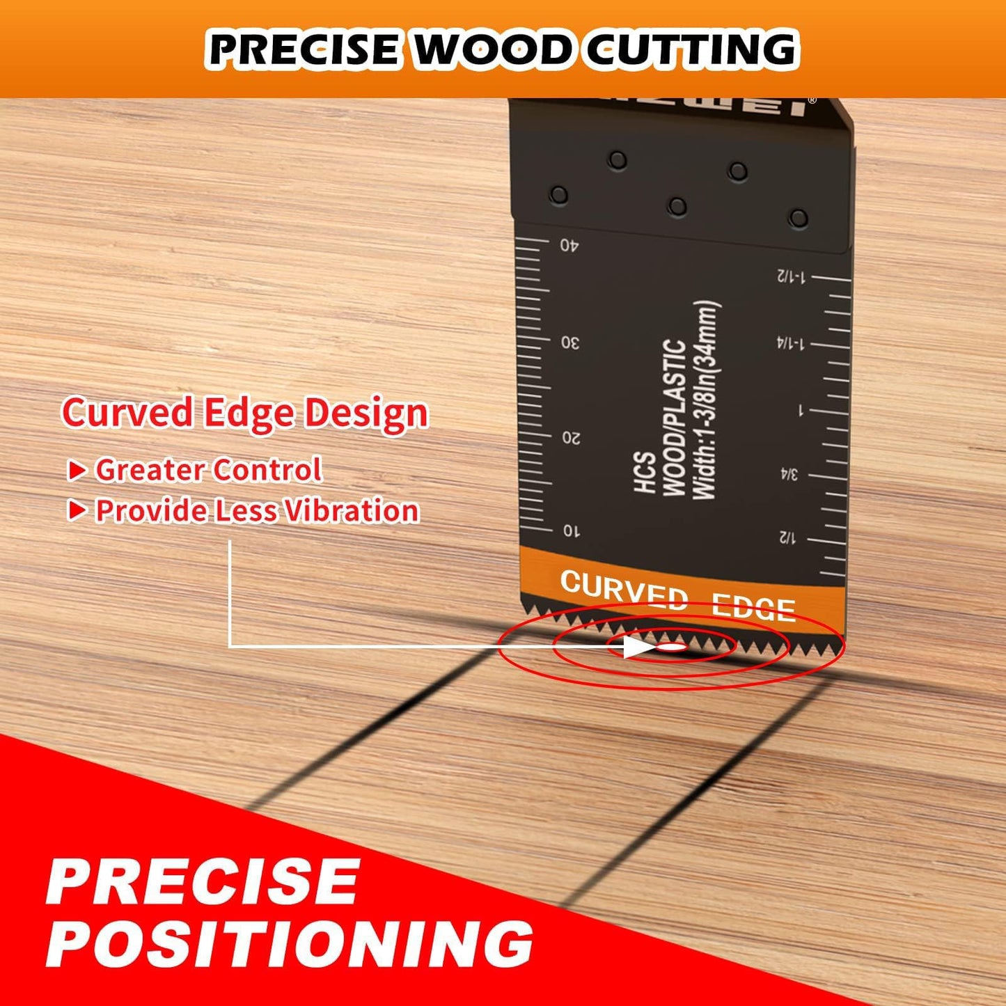 AMZWEI 190 Metal Wood Oscillating Tool Blade, Titanium Oscillating Saw Blades with Sandpaper, Quick Release Multi Tool Blades Kits Compatible with Dewalt Ryobi Milwaukee Rockwell Fein Makita