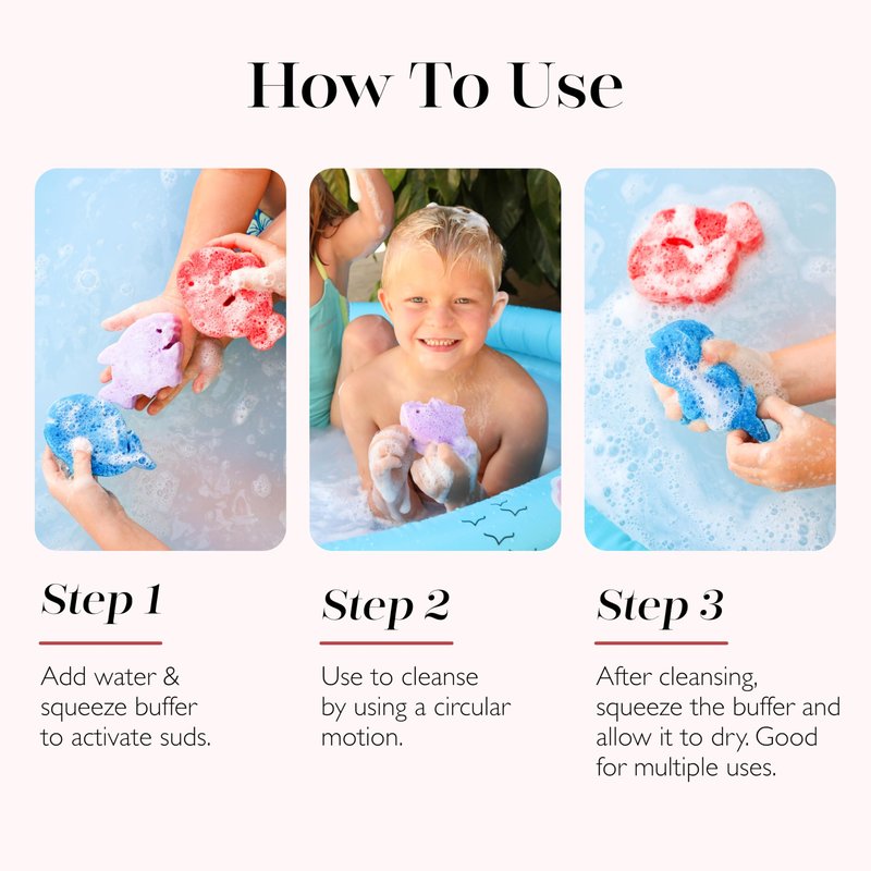 Spongelle Sea Animals Walter Whale, Sammy Shark and Freddie Frog Buffer Bundles