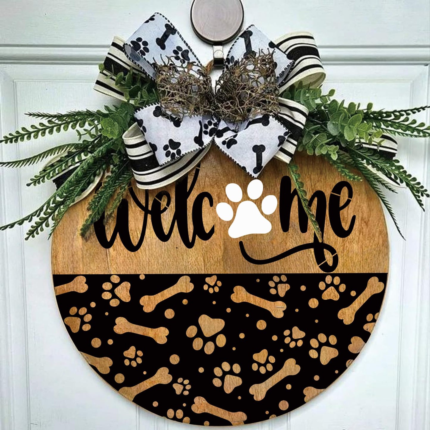 Welcome Stencils for Painting on Wood Doormat, Half Round Stencils for Crafts Reusable for Door Mats Furniture Sign Canvas DIY (hafl22)