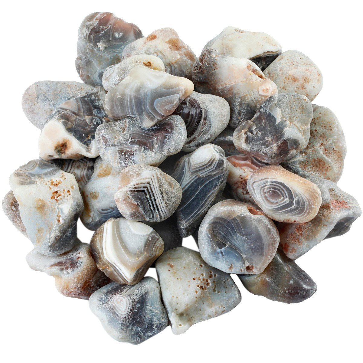 rockcloud 1 lb Natural Crystals Raw Rough Stones for Cabbing,Tumbling,Cutting,Lapidary,Polishing,Reiki Crytsal Healing,Striped Agate