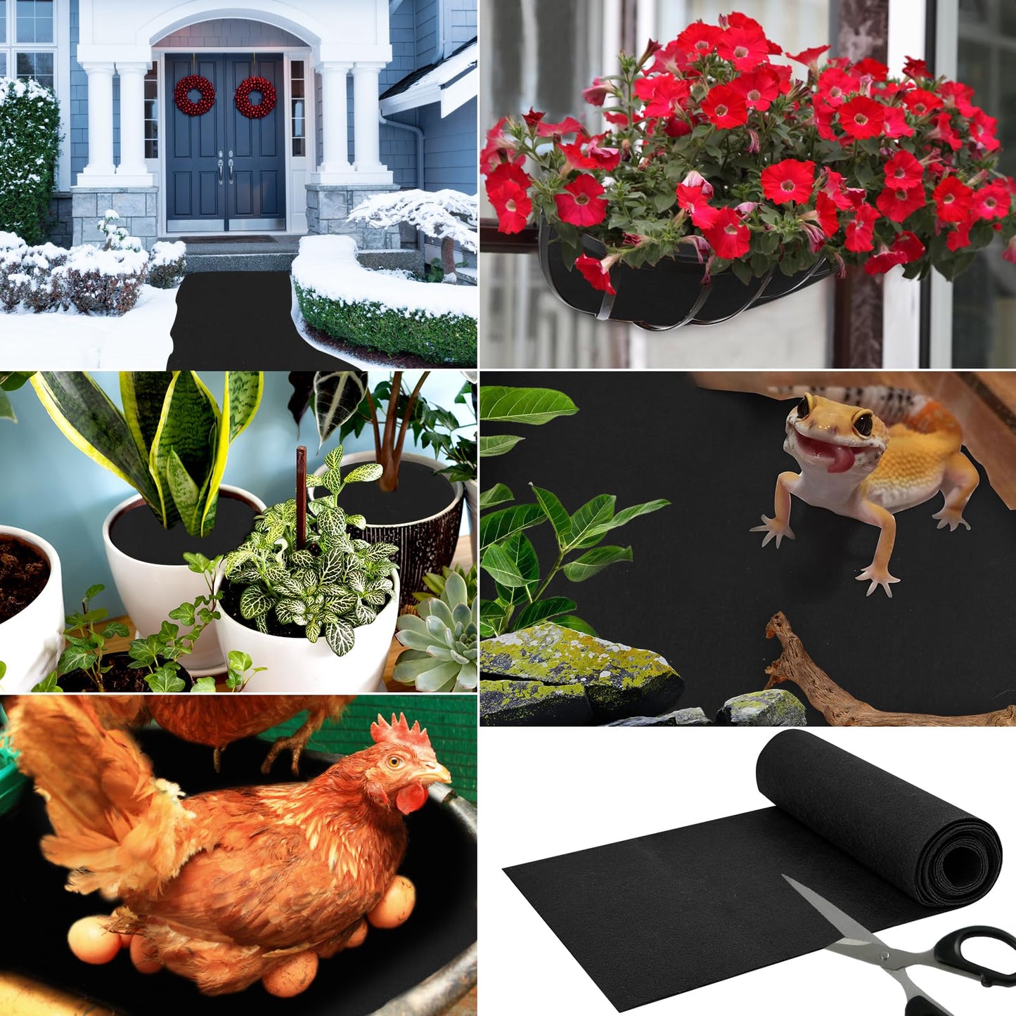 12x120 Inch Fabric Planter Liner Roll Non Woven Plant Felt Liner Roll Black Coco Liners Roll Alternative Coconut Basket Liner Roll Replacement Easy to Cut for Planter Hanging Flower Basket Window Box