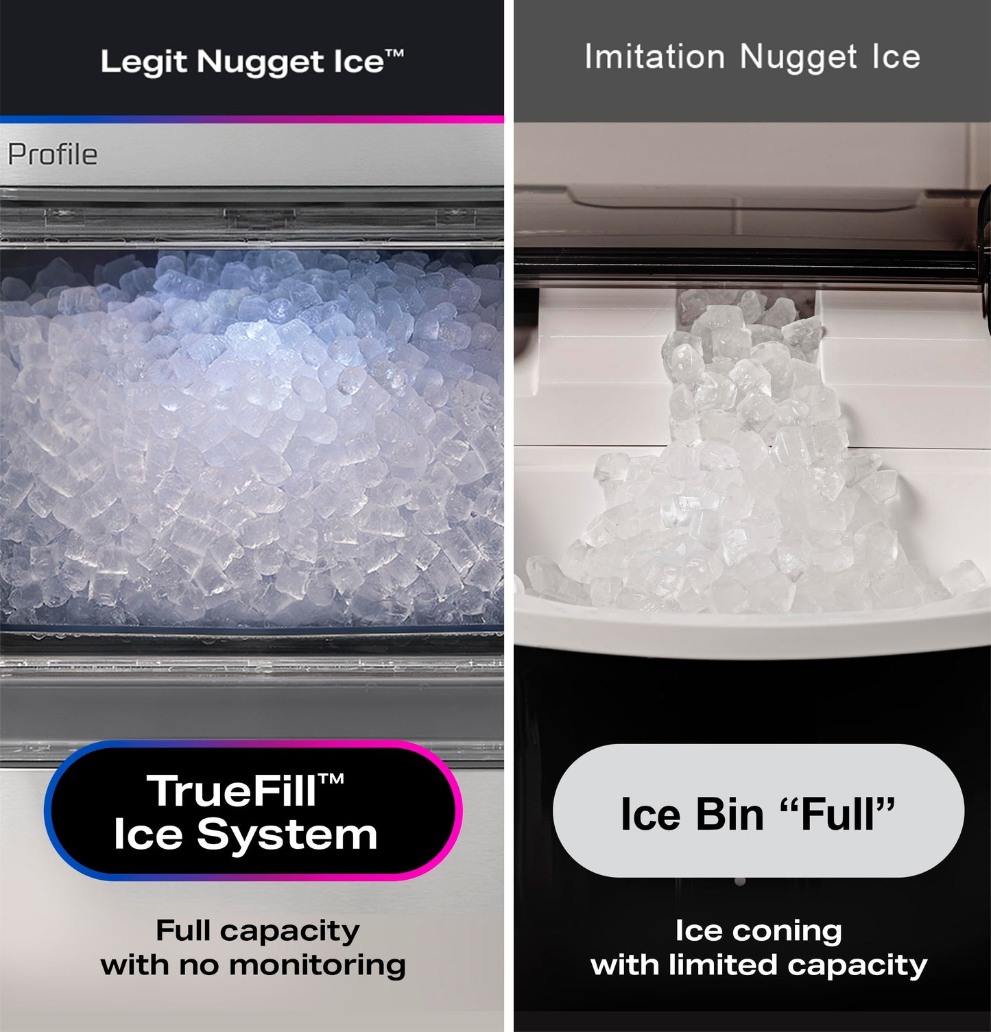 GE Profile Opal 2.0 Ultra Nugget Ice Maker with Scale Inhibiting Filter, Scoop Included, 38 lbs in 24 Hours, Pellet Ice Machine with WiFi & Smart Connected, Stainless Steel (Renewed)