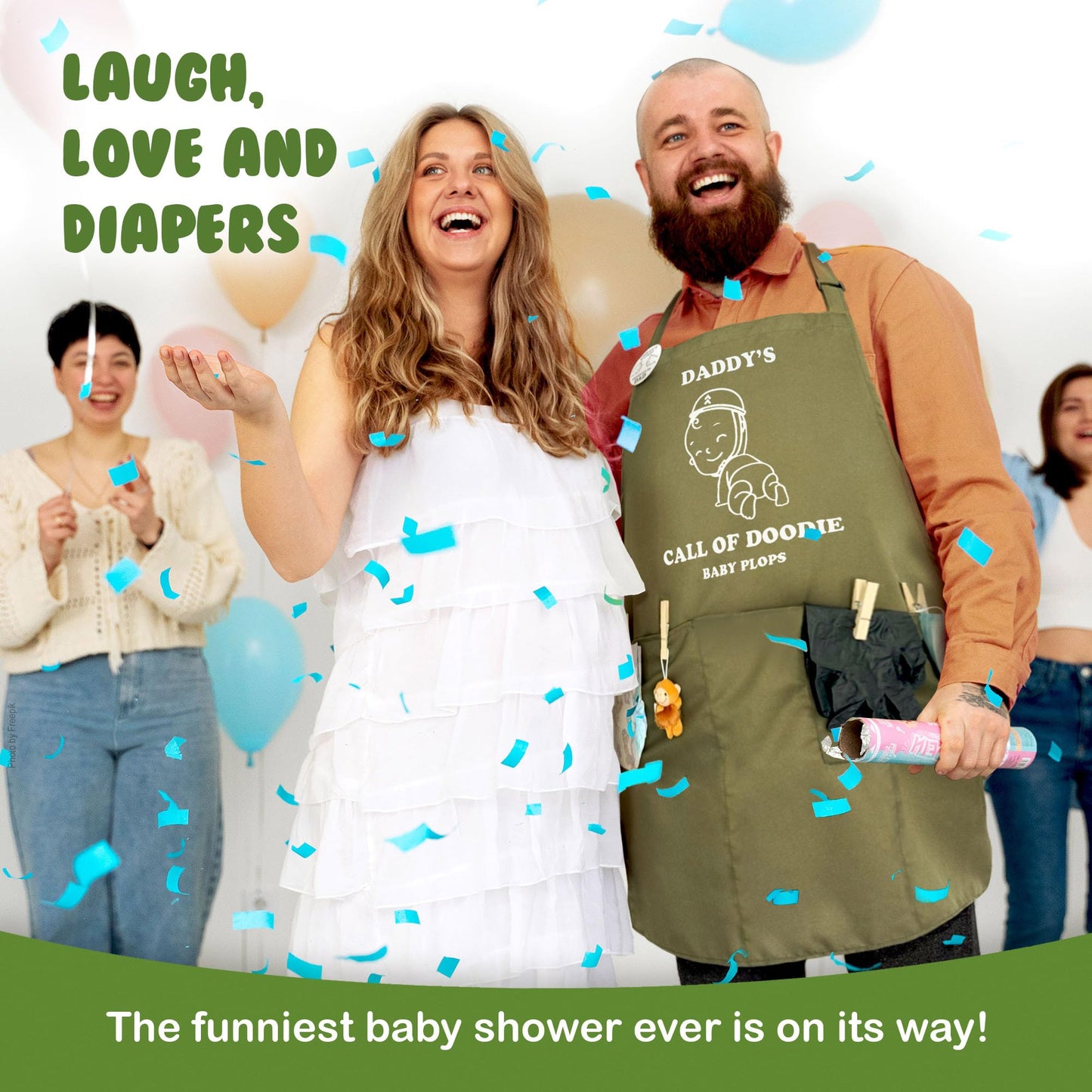 LARGE FUNNY GAG GIFT FOR FUTURE DADS, APRON DADDY TO BE, PERFECT BABY SHOWER GAMES, SURVIVAL KIT DADDY, , GENDER REVEAL, GUARANTEED LAUGHS, SUPERDAD/GABACHA PARA FUTURO PAPA REGALO BABY SHOWER
