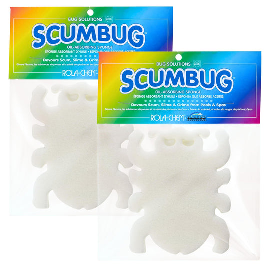 2 Pack Scumbug Hot Tub Scum Absorber – The Original, Highest Rated Scum Absorber Ever – Pool Sponge Oil Absorber for Hot Tub, Spa & Pool – Hot Tub Cleaning Tools That Soak Up Oil & Grime