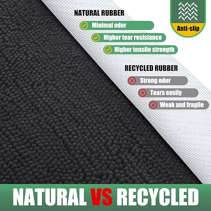 IM HOME Chenille Absorbent Outdoor Doormat 72" x 48", Washable Muddy Door Mats for Dog Non Slip Indoor Doormats Dog Mat for Muddy Paw Front Inside Doormats for Entryway Dark Gray