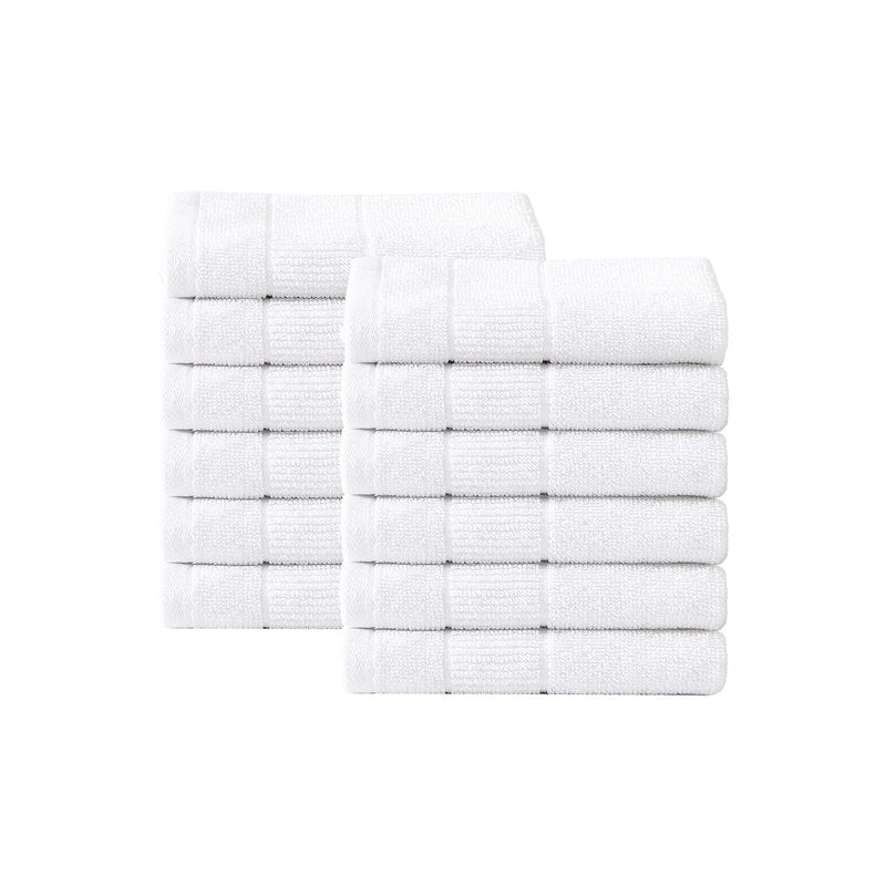 Tommy Bahama - Washcloths, Soft & Absorbent Cotton Towels, Fade Resistant, Oeko-Tex Certified (Island Retreat White, 12 Piece)