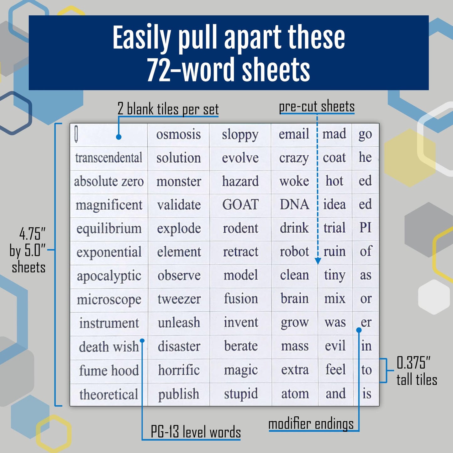 Engineering Word Magnets Kit - Funny Nerdy Poetry Set for College to PhD & Professional Engineers - Ideal Cool Geek Gifts Office Refrigerator-Magnetic White Board - Perfect for STEM Students & Adults
