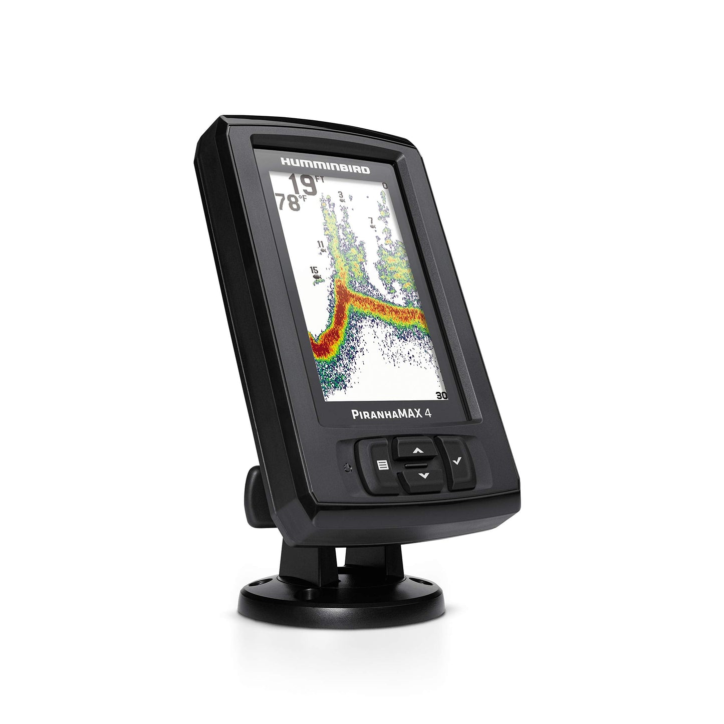 Humminbird PiranhaMAX 4 Fish Finder with Transducer, Dual Beam Sonar, Portable Carrying Case