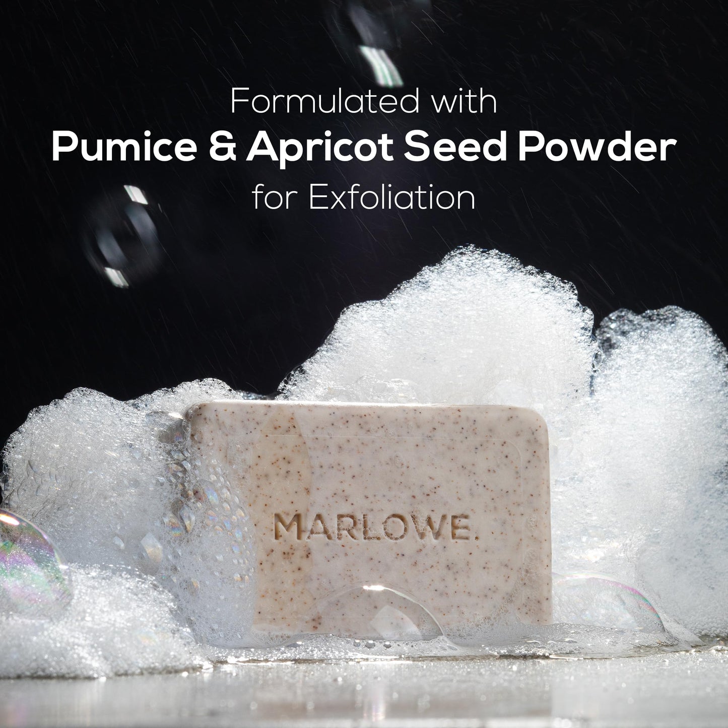 MARLOWE. No. 102 Body Scrub Soap 7 oz (6 Bars), Santal, Exfoliating Soap Bar with Shea Butter, Olive Oil & Green Tea Extracts, Cleanses, Smooths & Revitalizes Skin, Warm Amber, Spice & Citron Scent