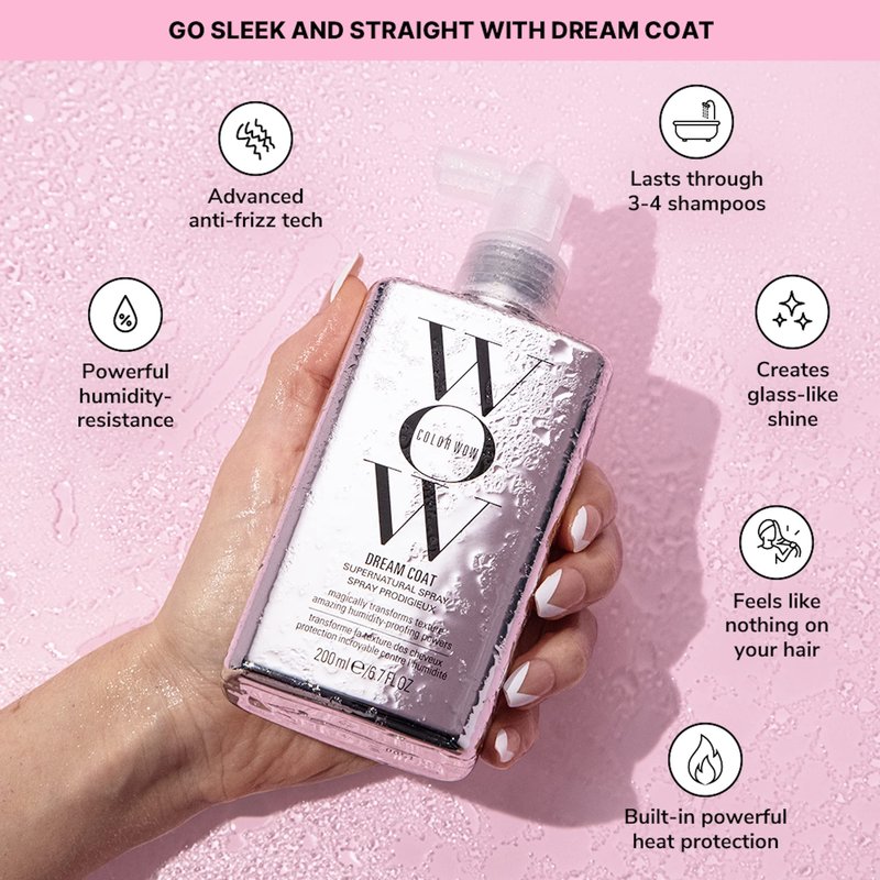 COLOR WOW Dream Duo for Curly Hair- Switch up your style from curly to straight and back again. Featuring DREAM COAT and DREAM COAT CURLY with advanced frizz control + heat protectants for glossy hair