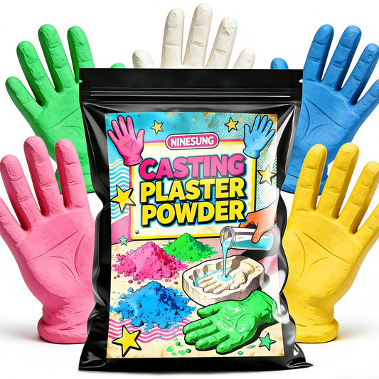 1LB Gypsum Powder, Plaster of Powder - Hand Mold Casting Kit Powder, Gypsum Cement, Pottery & Ceramic Plaster Powder for Crafts, Sculpture, Diorama and Home Decor (Blue, 16 Ounces)
