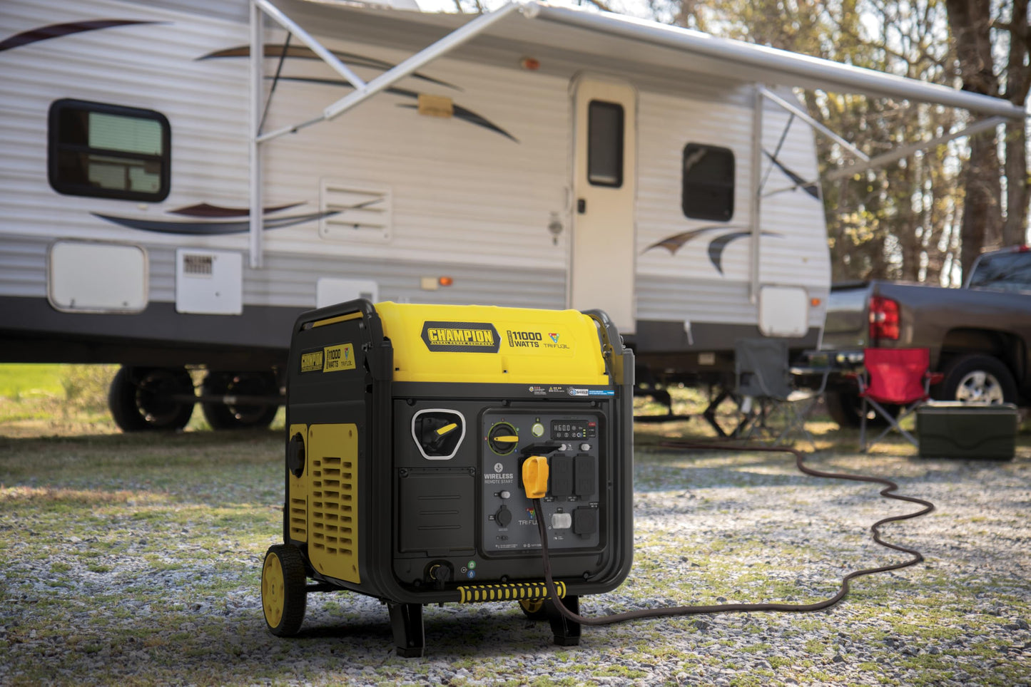 Champion Power Equipment 11,000-Watt Wireless Remote Start Tri Fuel Home Backup Portable Inverter Generator with Quiet Technology and Free 3-Year Warranty