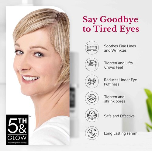 5th & Glow Youthful Beauty Bundle - CyaBags Line Smoother for Instant Skin Transformation + Miracle Lash Enhancing Serum for Stronger, Thicker Lashes - Confidence Boosting Daily Routine
