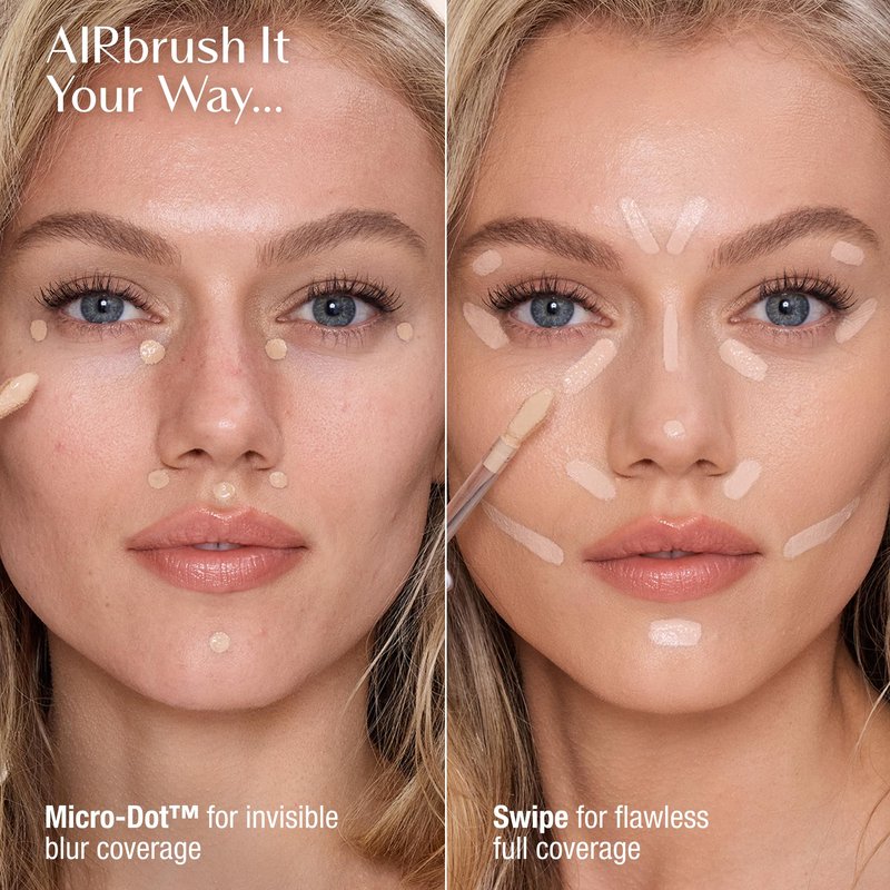 Charlotte Tilbury AIRbrush Flawless Blur Concealer - Concealer for Dark Circles, Blemishes & More - Hydrating, Full Coverage with a Natural Matte Finish - 6 Medium