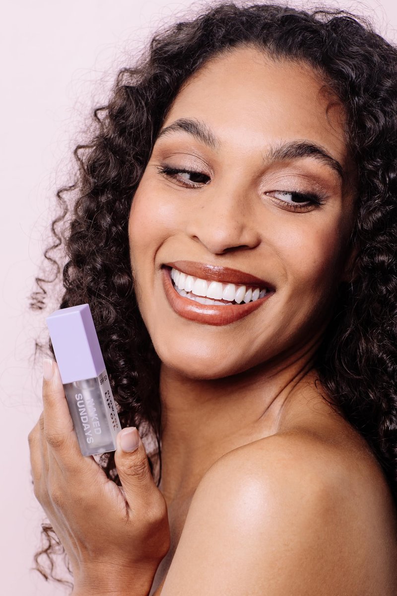 Naked Sundays SPF50 Glow & Go Lip Oil, 4.5ml – Hydrating Lightweight Lip Gloss with High Sun Protection, Non-Sticky, Vegan, Glossy & Softening Lip Care