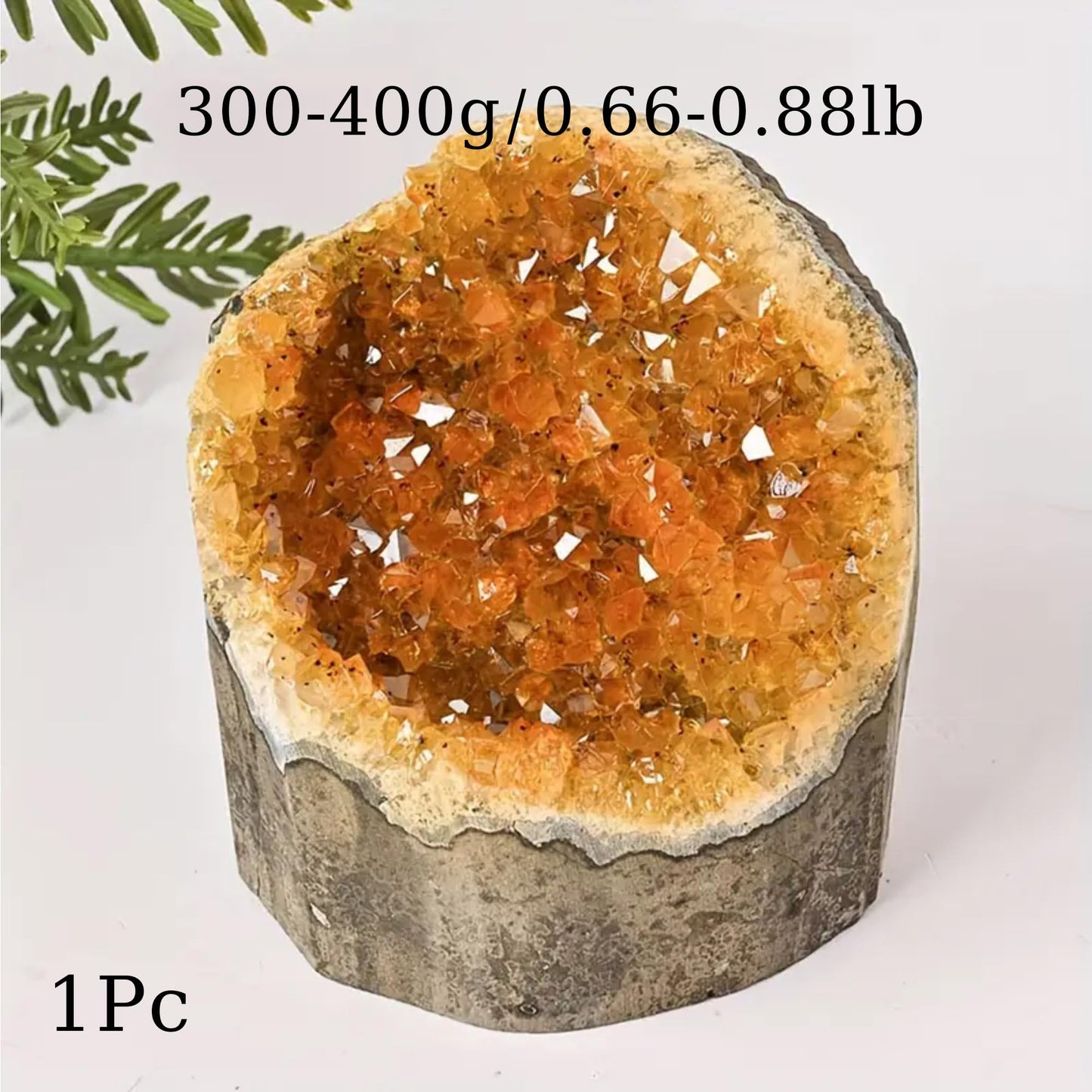 CrystalHola 200-700g Selected Raw Geode Quartz Cluster Home Feng Shui Ornaments Energy Stone Healing Tools Meditation Feng Shui Decoration,Stone Display Piece, Mineral Specimen (Yellow, 300-400g)