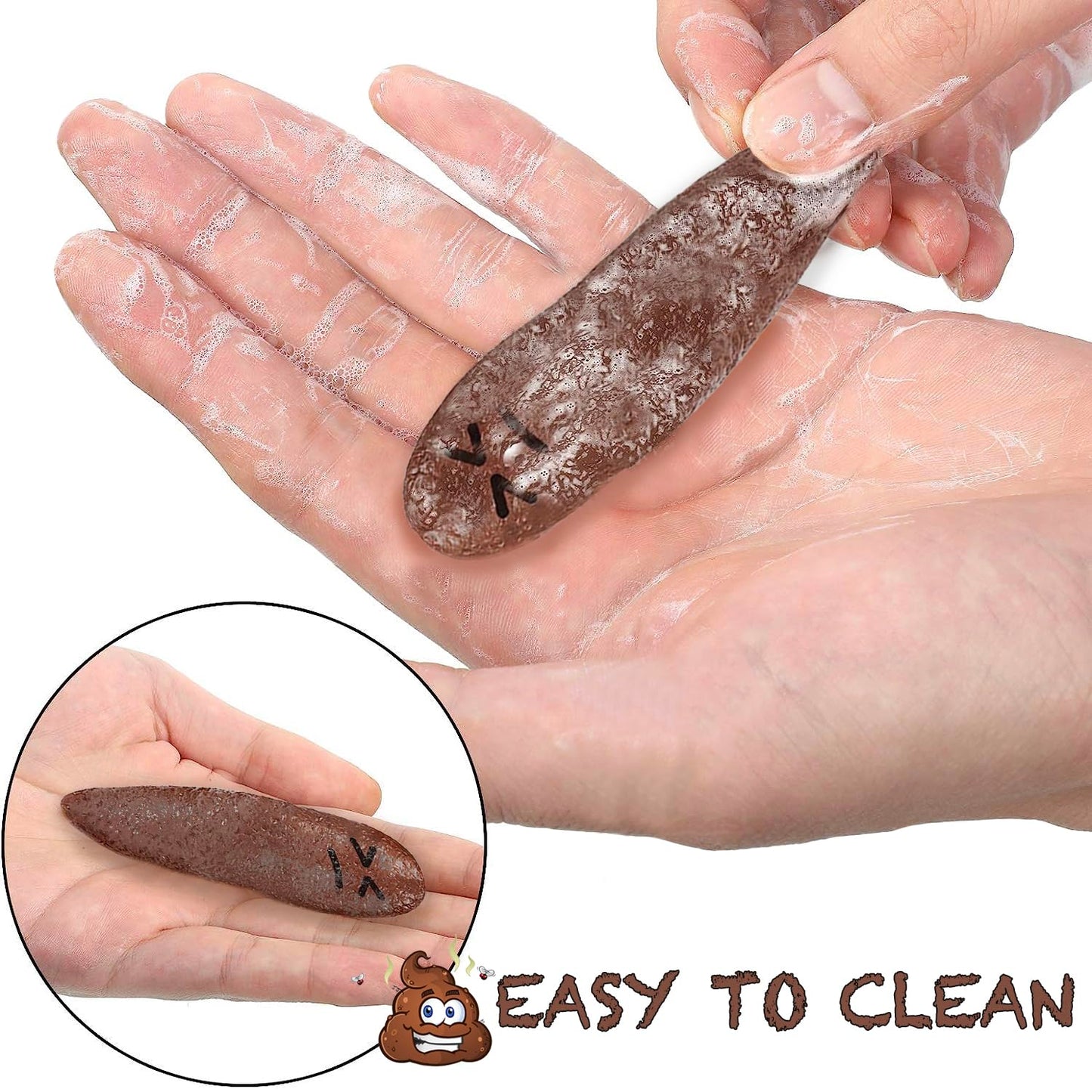 Poop Slingshot 12pcs Fake Poop Toys for Kids Stocking Stuffers, Funny Gag Gifts Bulk Party Favors Game Prizes, Sticky Poo Emotion Fidget Toys for Kids Age 3-5-7 4-8-12 Year Old Boys Girls Teens Adults