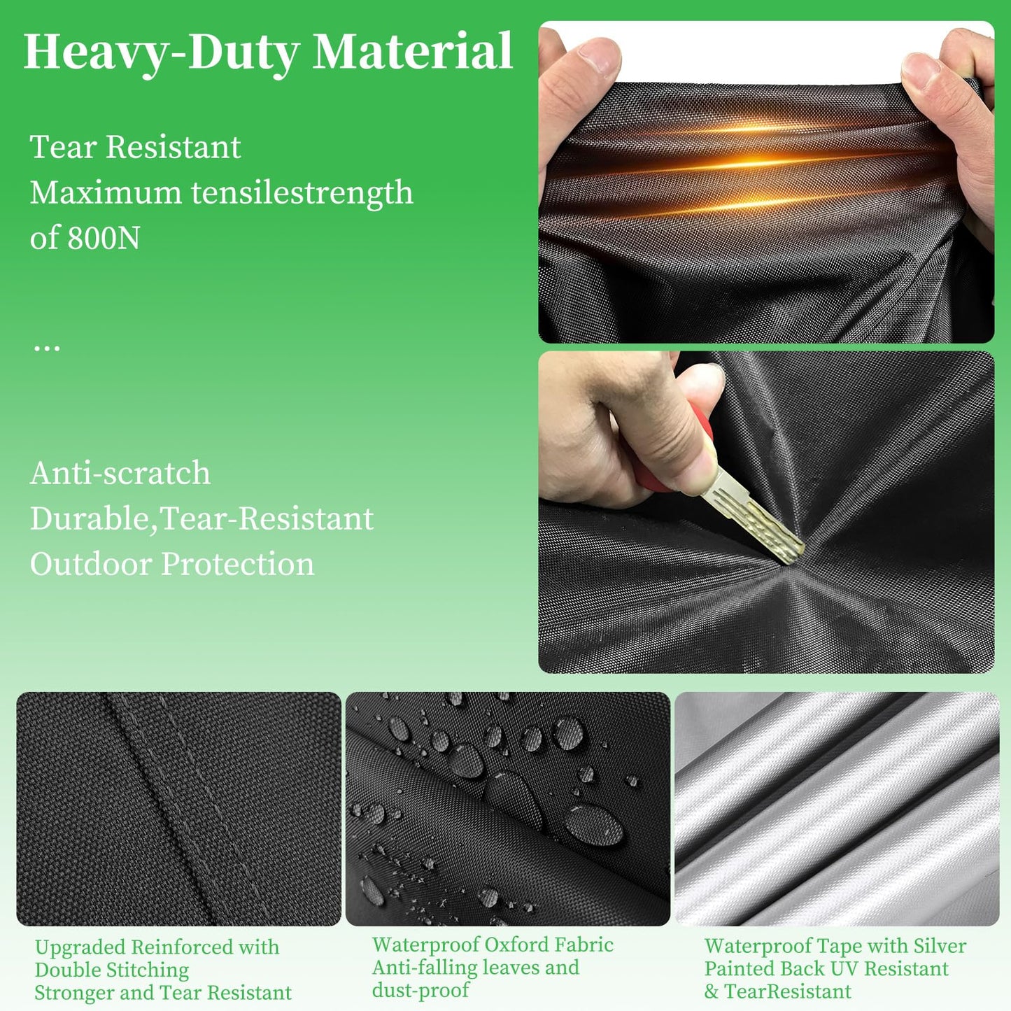 10Ft Round Pool Cover,Heavy Duty Waterproof Round Pool Covers for Above Ground Pools with Ground Nails and Windproof Ropes,Increase Stability&Tear-Resistant, Waterproof and Dustproof, Black