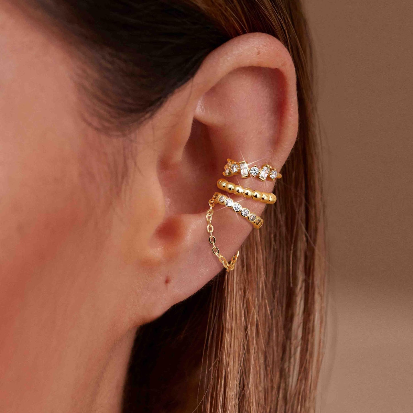 Dochais Ear Cuff Earrings for Women Non Piercing 14K Gold Plated Ear Cuff for Non Pierced Ears Clip on Cartilage Earring Dainty Fake Earrings G1