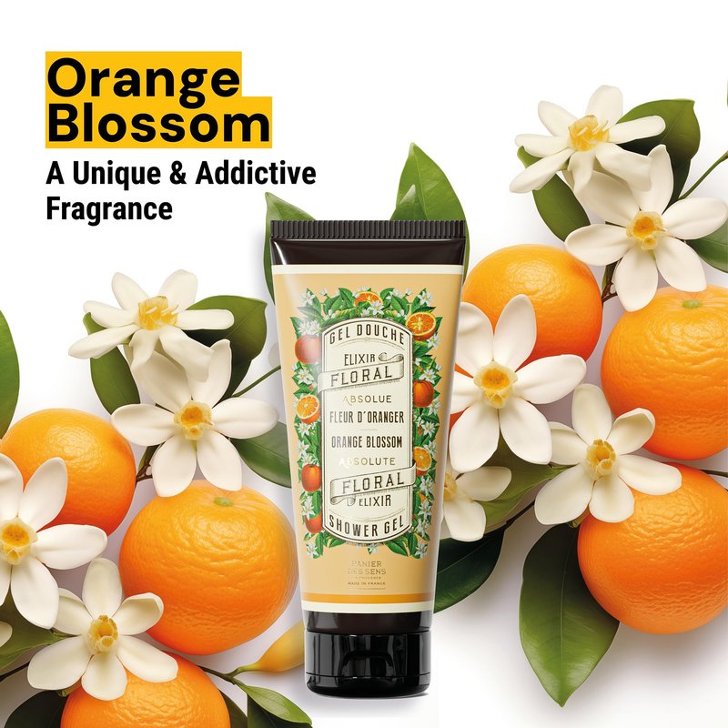 Orange Blossom Body Wash for Women – French Shower Gel with Long-Lasting Fragrance – Non Toxic Body Wash with 96% Natural Origin Ingredients – Gentle Cleanser, SLS Free, Vegan – 2 x 6.8 fl oz