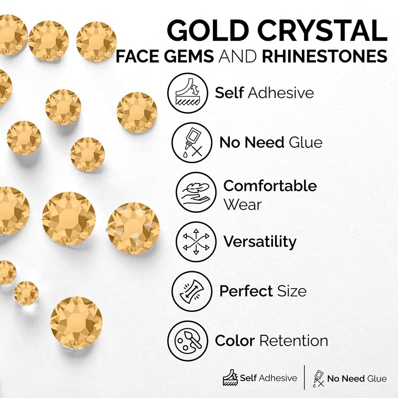 3 PCS Face Gems – Face Jewels - Self-Adhesive Rhinestone Face Jewels for Makeup, Party & Rave Looks - Eye Gems, Face Glitter, Self- Adhesive Festival Gems Festival, Glitter Tattoo, Face Gems