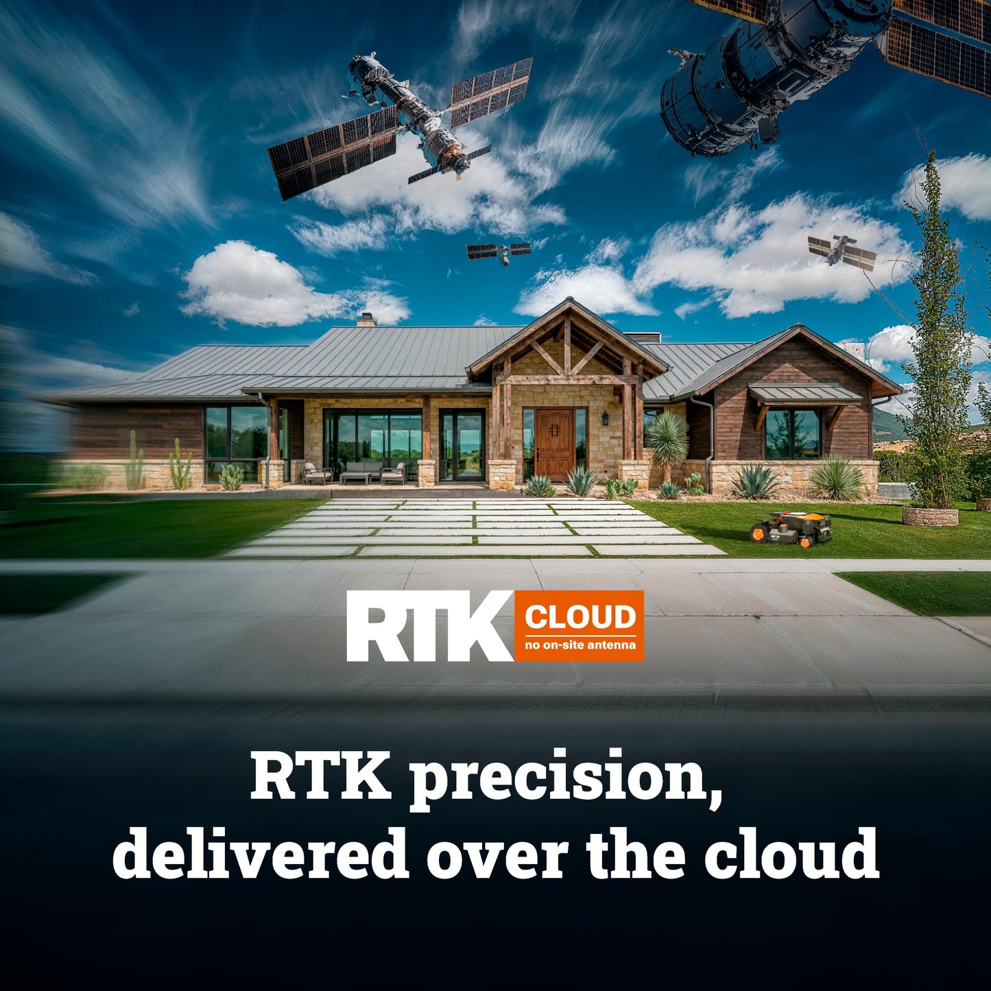 Worx Landroid Vision Cloud 4WD Robot Lawn Mower, No Perimeter Wire Robot Mower for 1 Acre, AI Obstacle Avoidance + RTK Cloud Navigation, 84% Slope, Auto Mapping, App Control, Cut-to-Zero, WR344