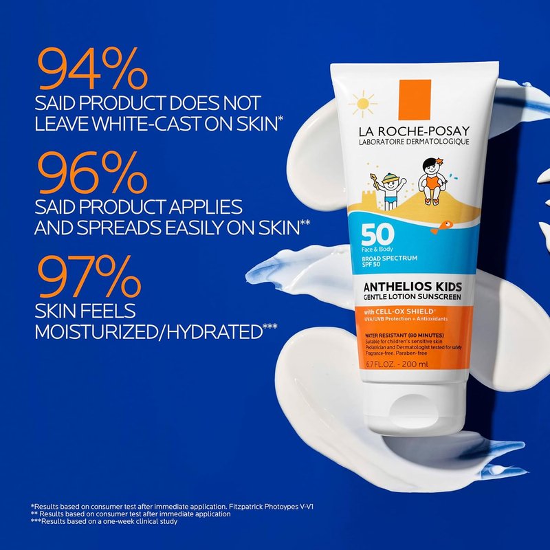 La Roche-Posay Anthelios Kids Sunscreen SPF 50 - Gentle, Broad Spectrum, Pediatrician Tested | Non-Comedogenic, Oil-Free